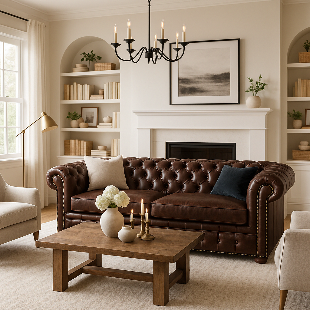 Piccadilly Sofa, Club Leather | By Sarried