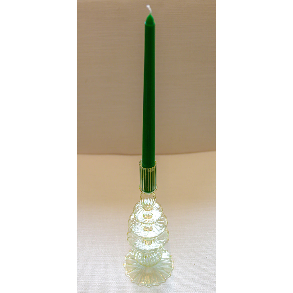Extra Tall Pine Green Taper Candle, 1 Case of 25 Candles (4 in each pack)