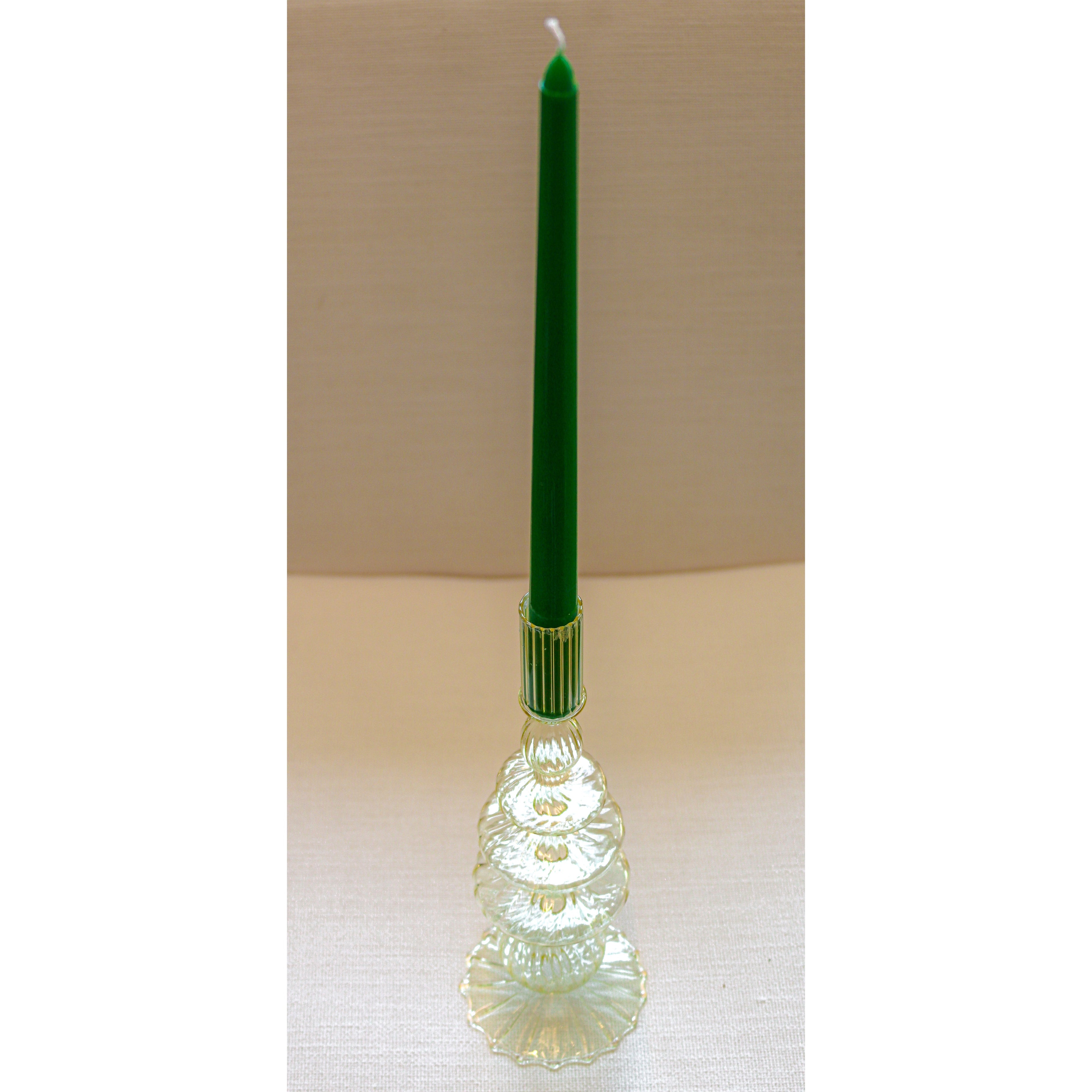 Extra Tall Pine Green Taper Candle, 1 Case of 25 Candles (4 in each pack)