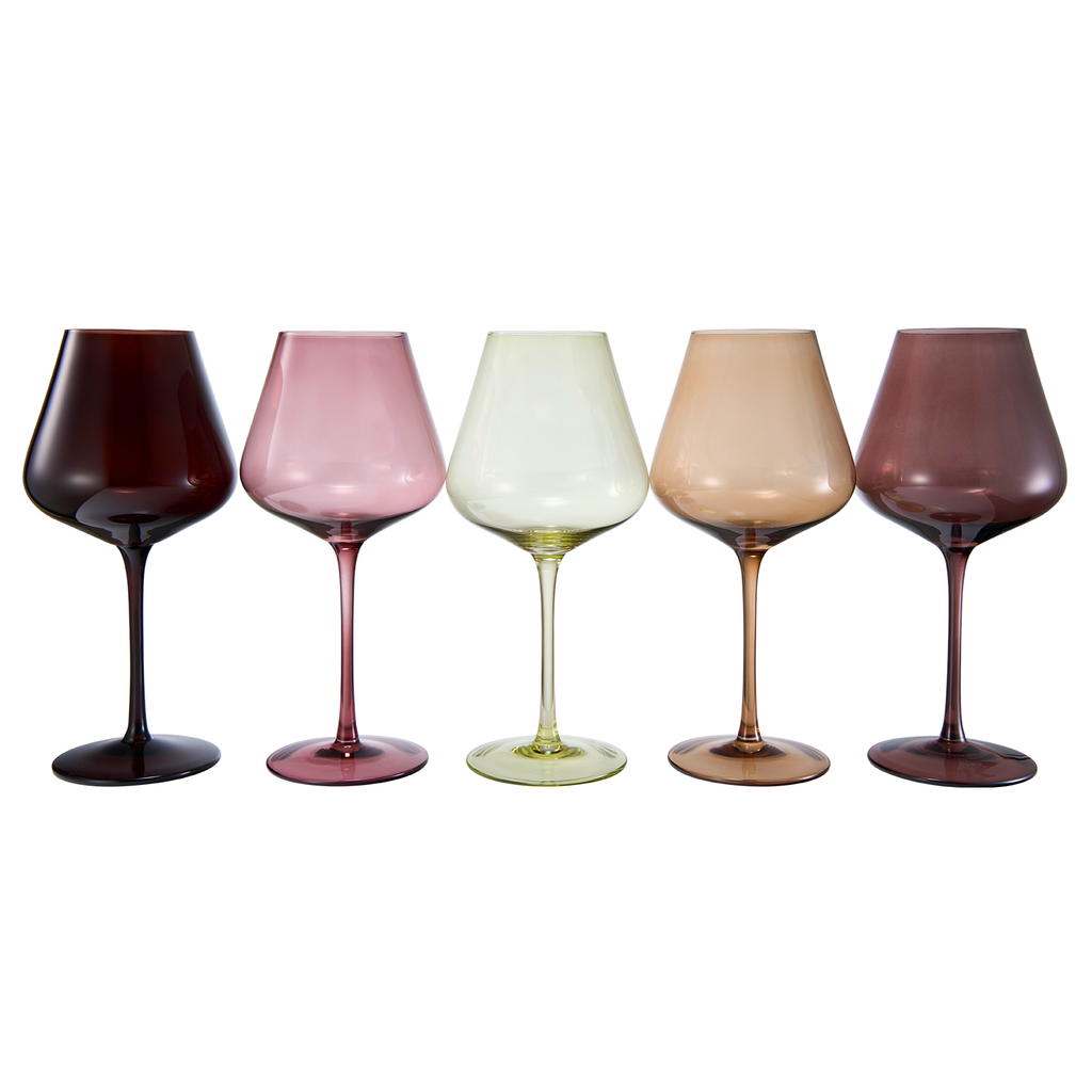 Stagioni Stemmed Wine Glassware, Set of 5, "September"