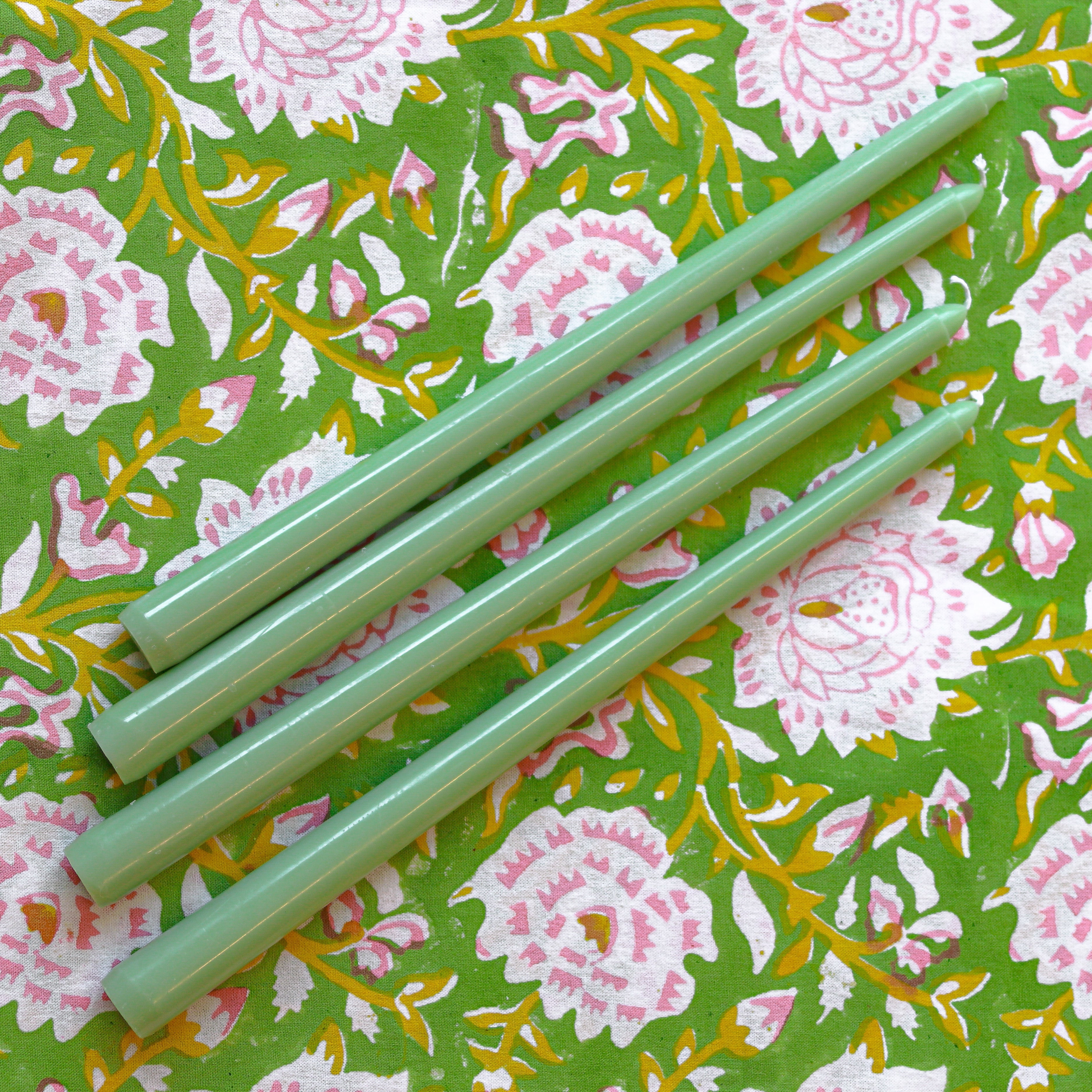 Extra Tall Pistachio Cream Taper Candle, 1 Case of 25 Candles (4 in each pack)