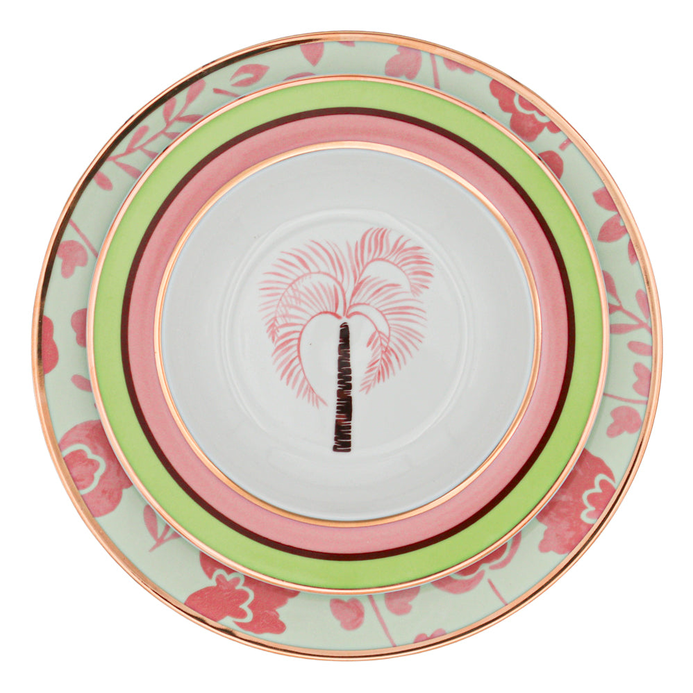 Pistachio & Lychee Palm Soup Bowl - Set of 4