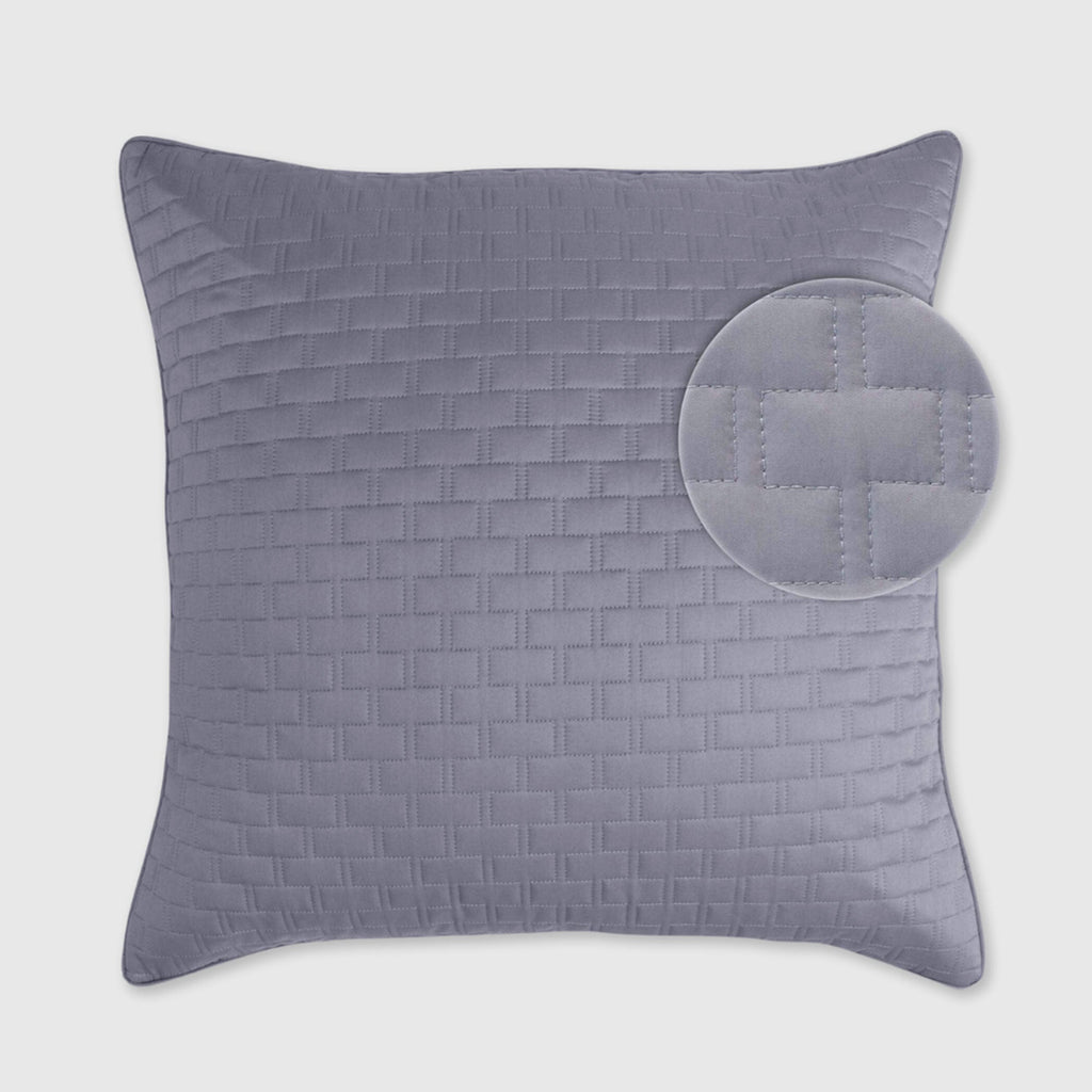 Bamboo Quilted Euro Sham 1 Piece - Platinum