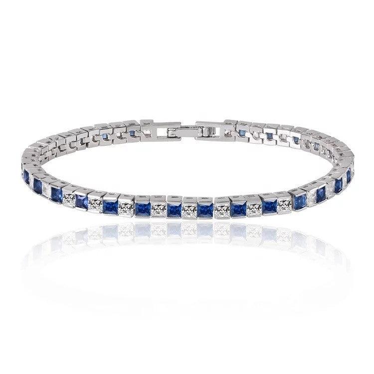Princess Cut Tennis Bracelet with Cubic Zirconia