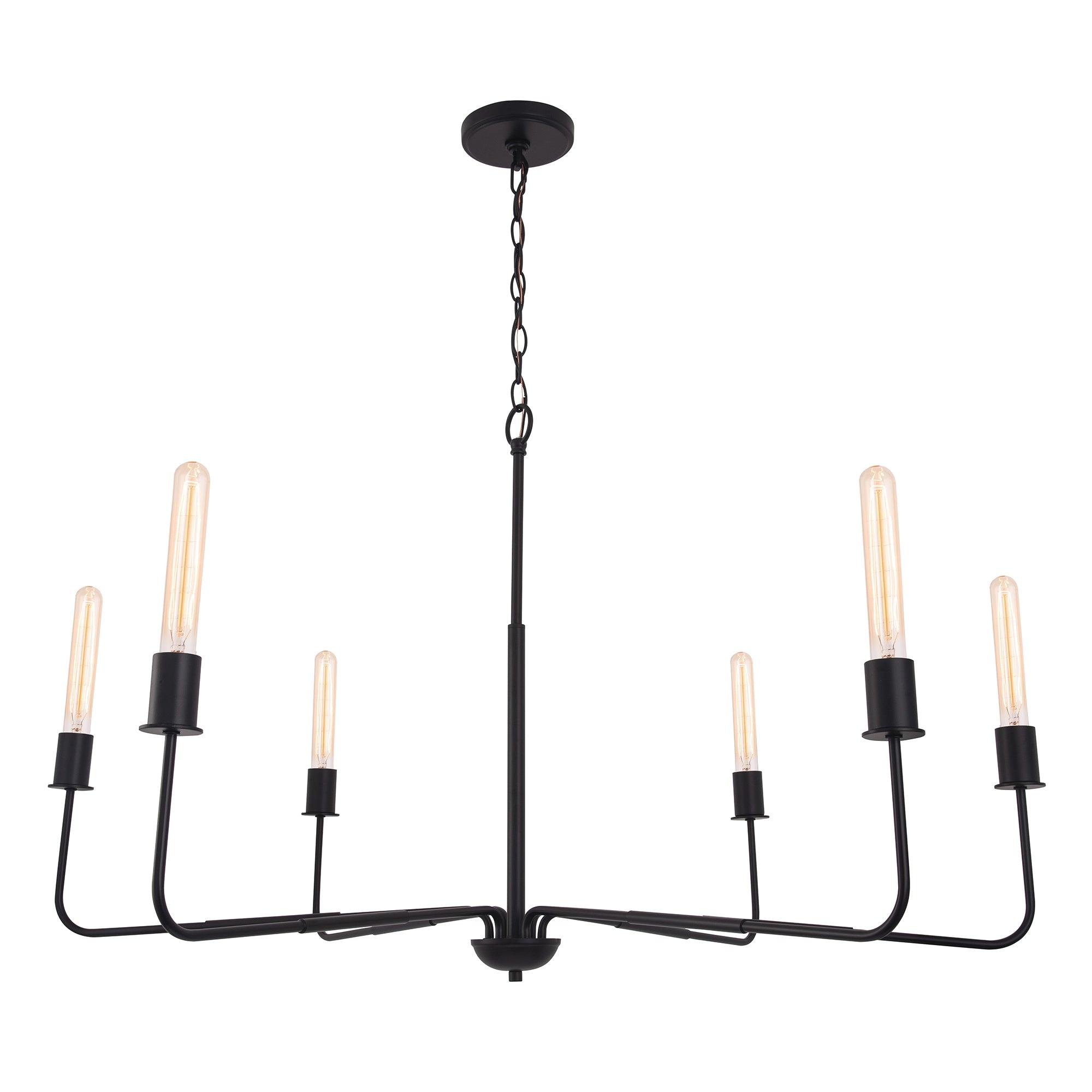 Radiant 6-Light Industrial Traditional Dimmable Chandelier