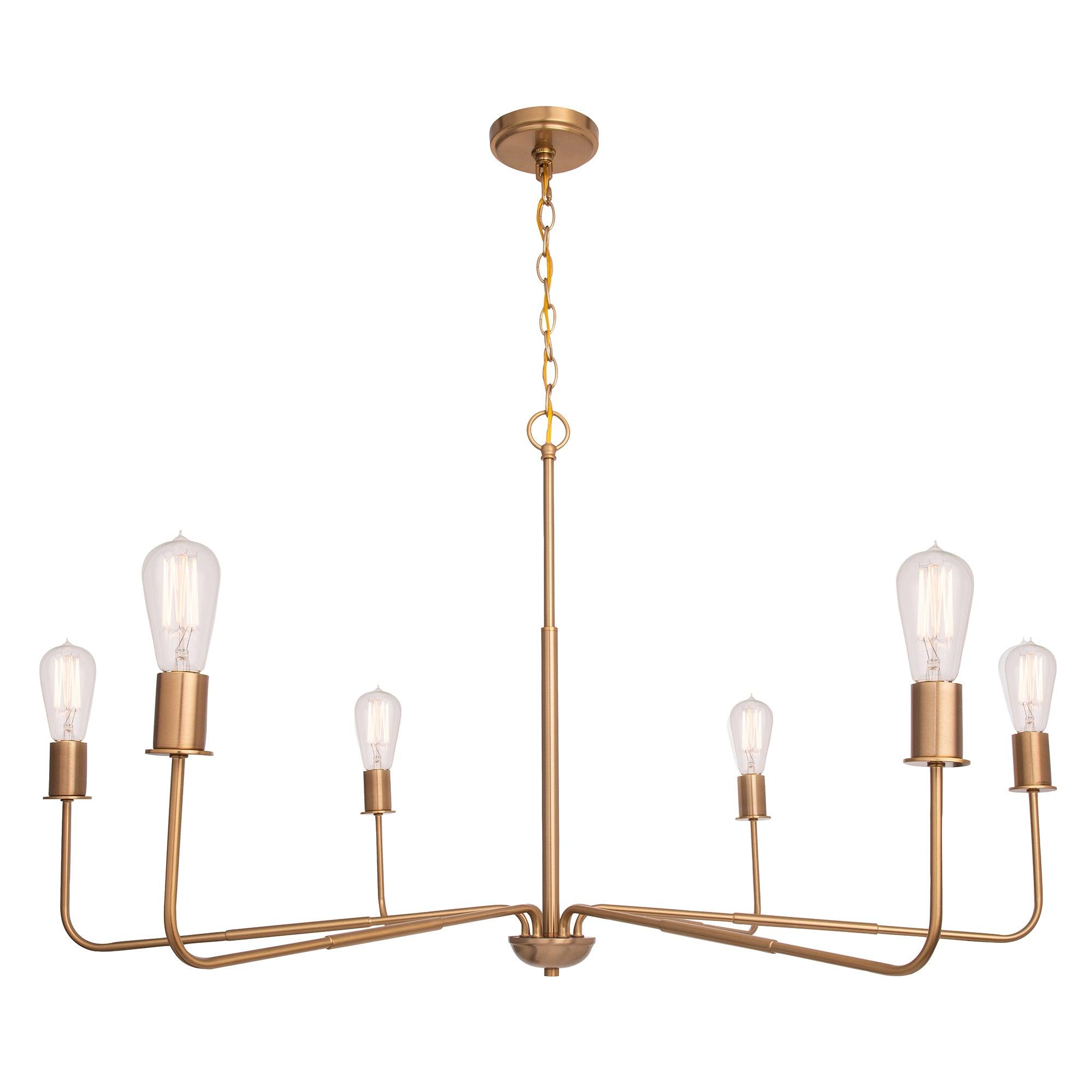 Radiant 6-Light Industrial Traditional Dimmable Chandelier