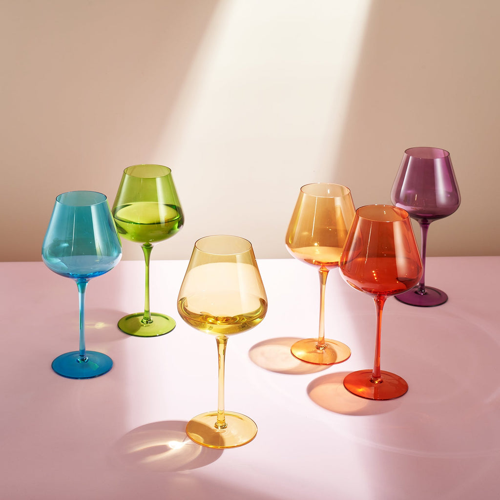Stagioni Stemmed Wine Glassware, Set of 6, "Pride"
