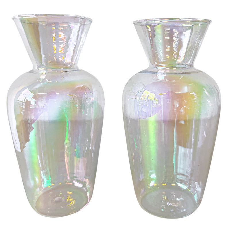 Rainbow Prism Vase - Pair