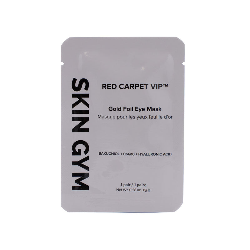 SKIN GYM Red Carpet VIP Gold Foil Eye Mask 1 PAIR- New