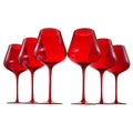 Stagioni Stemmed Wine Glassware, Set of 6, "Holiday"