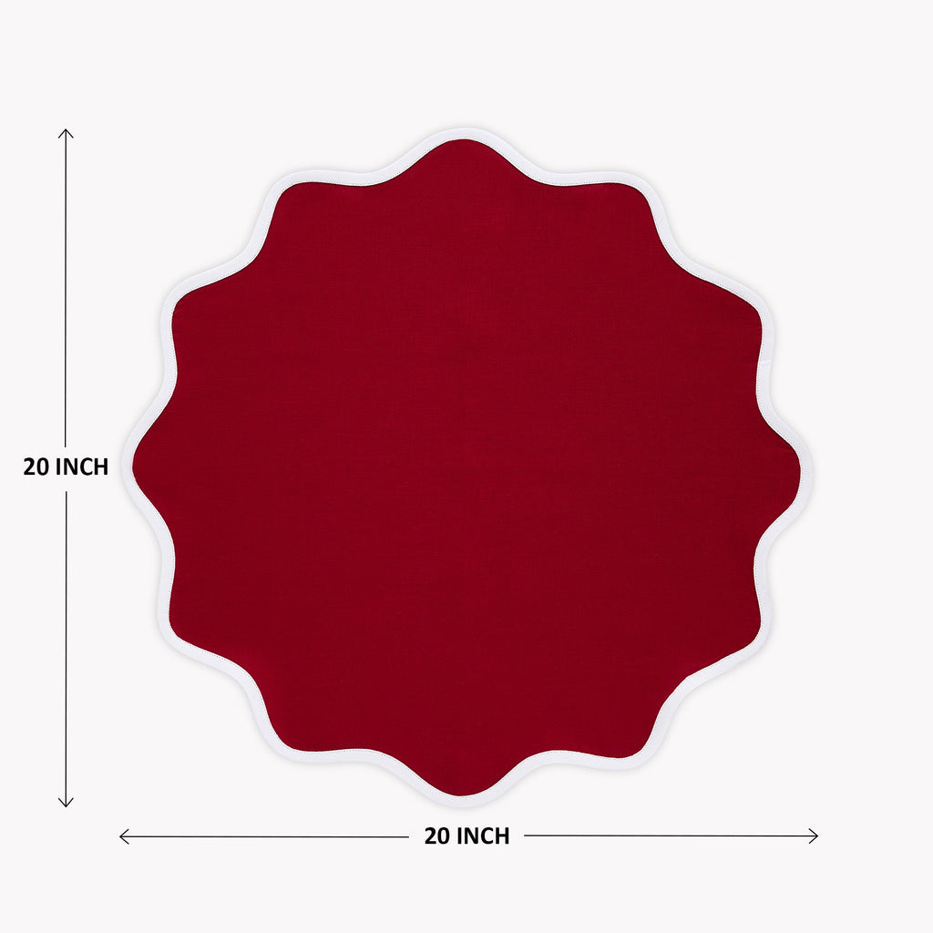 Giselle Scallop Edge Napkins, Set of 4