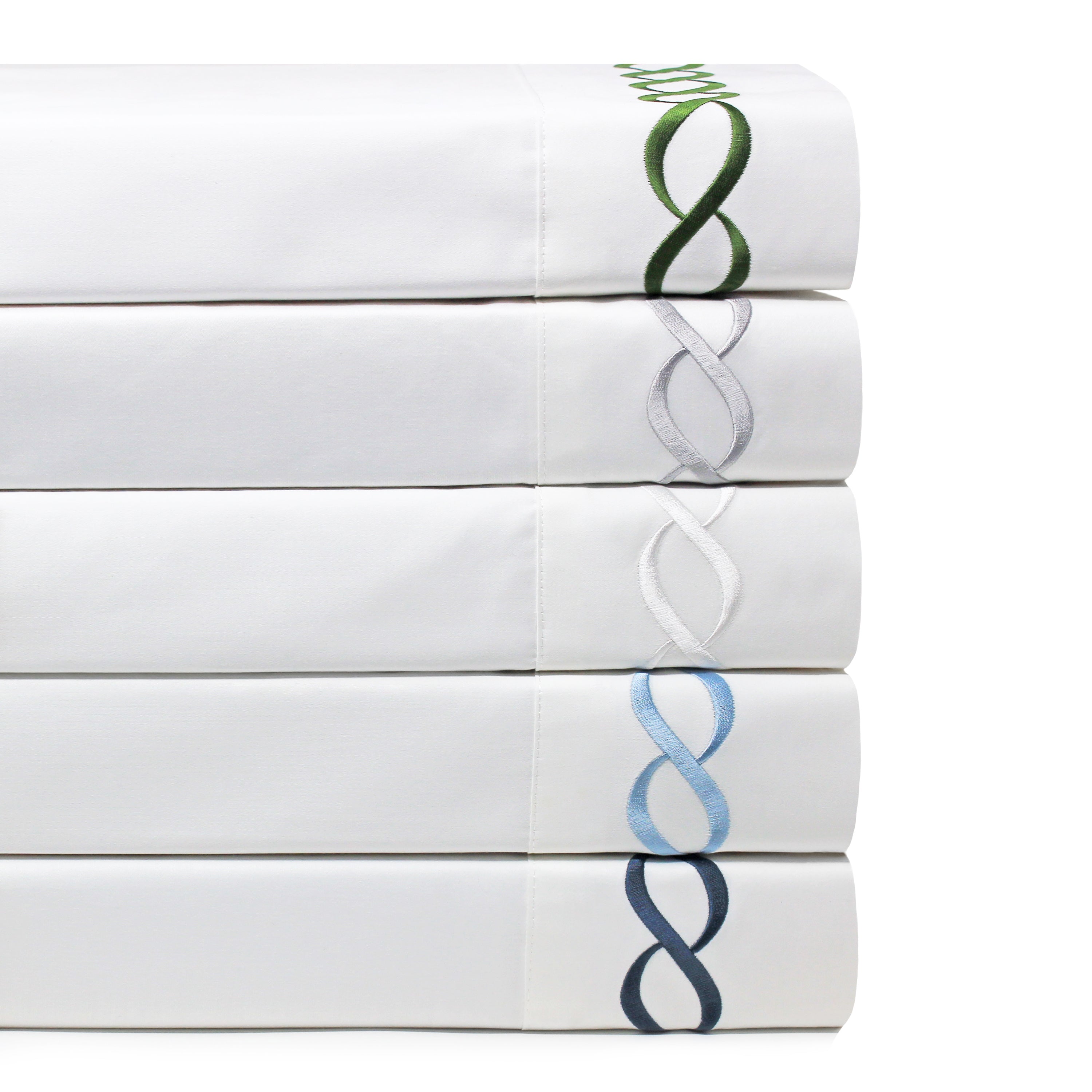 600 Thread Count Rope Embroidered Euro Sham Pairs