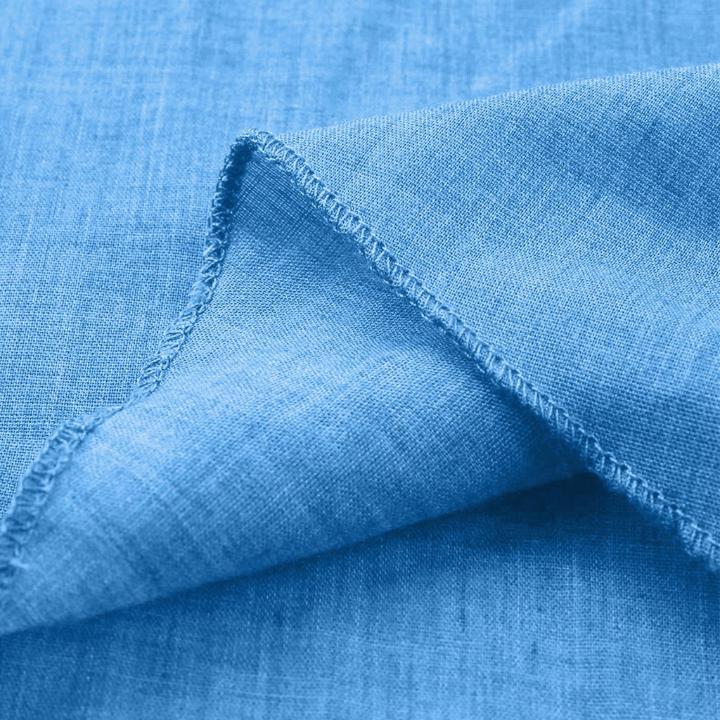 Vintage Cotton Linen Blouse Loose Blouses Summer Shirts Casual Long Sleeve Round Neck Solid Shirt