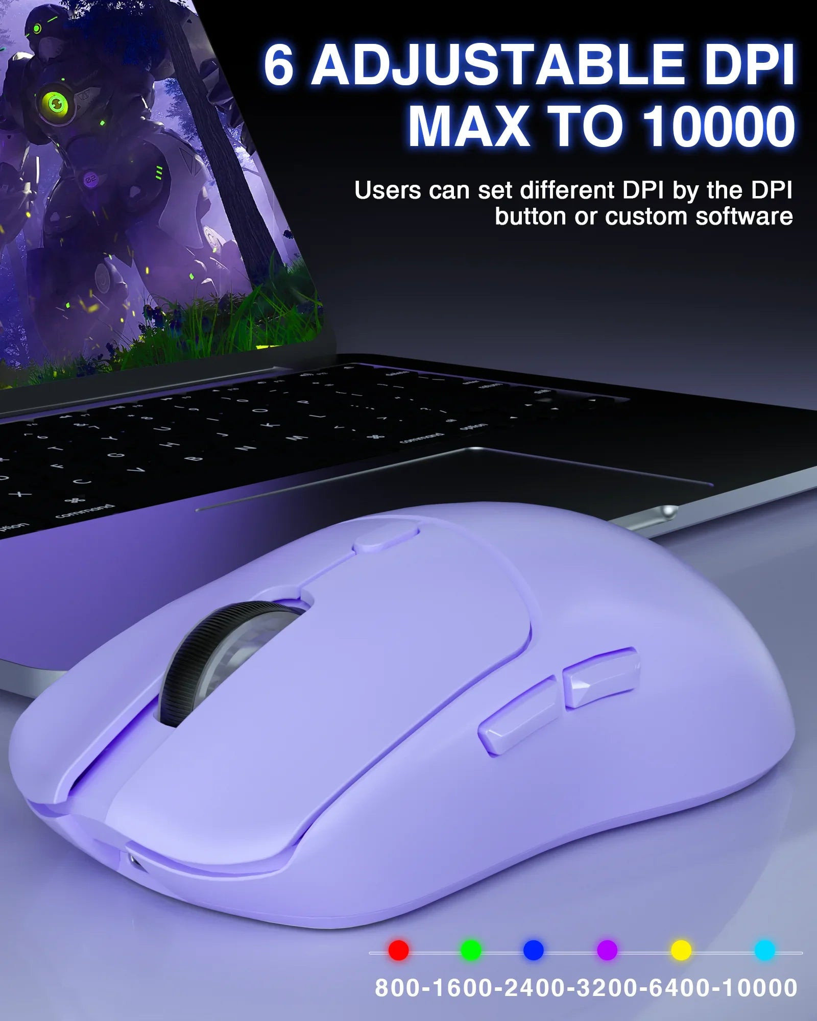 Tri-mode Rechargeable Ergonomic Bluetooth Mouse