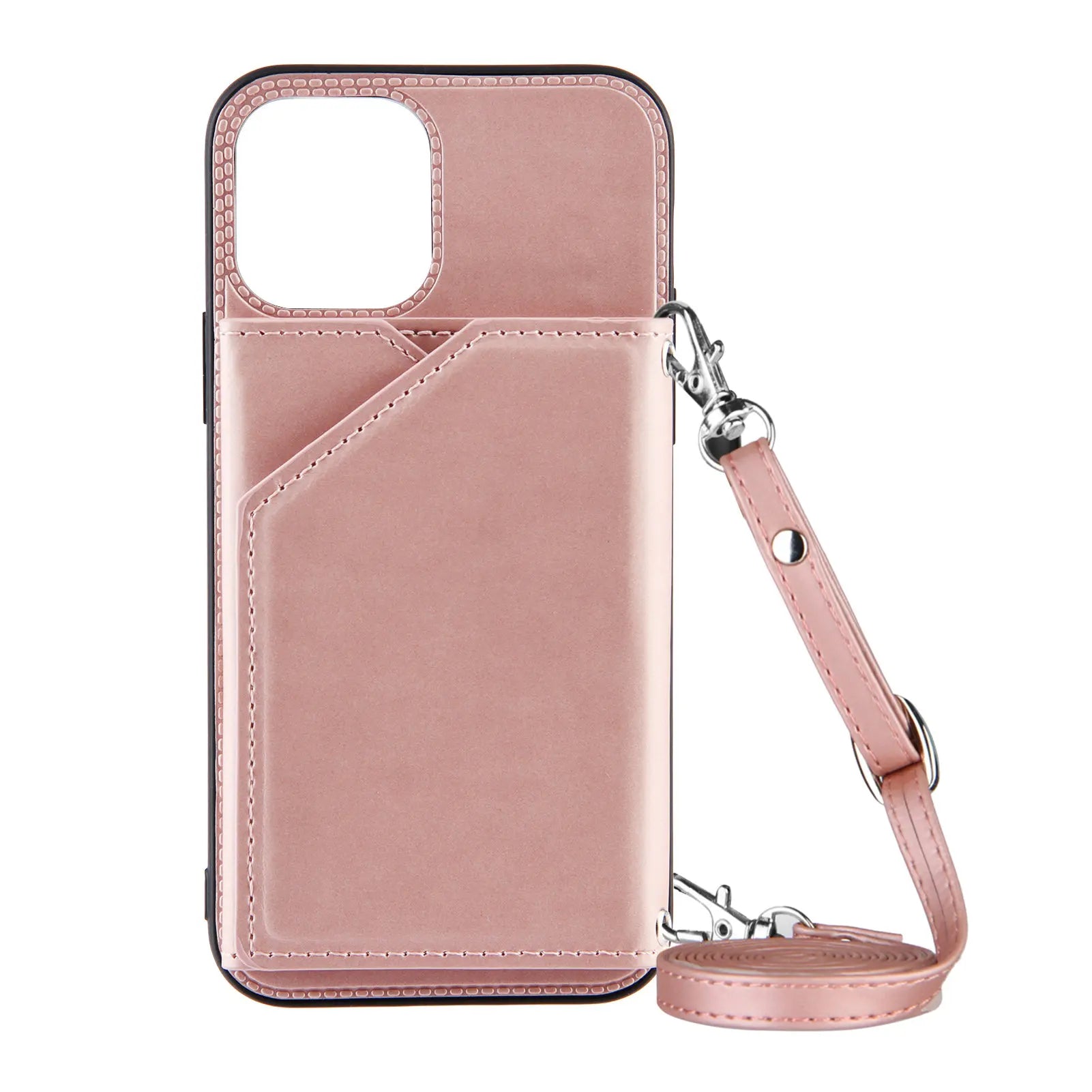 Lanyard Leather Phone Case for iPhone 13 12 11 Pro Max XS MAX XR X 7 8 Plus with Card Slot and Wallet Cover