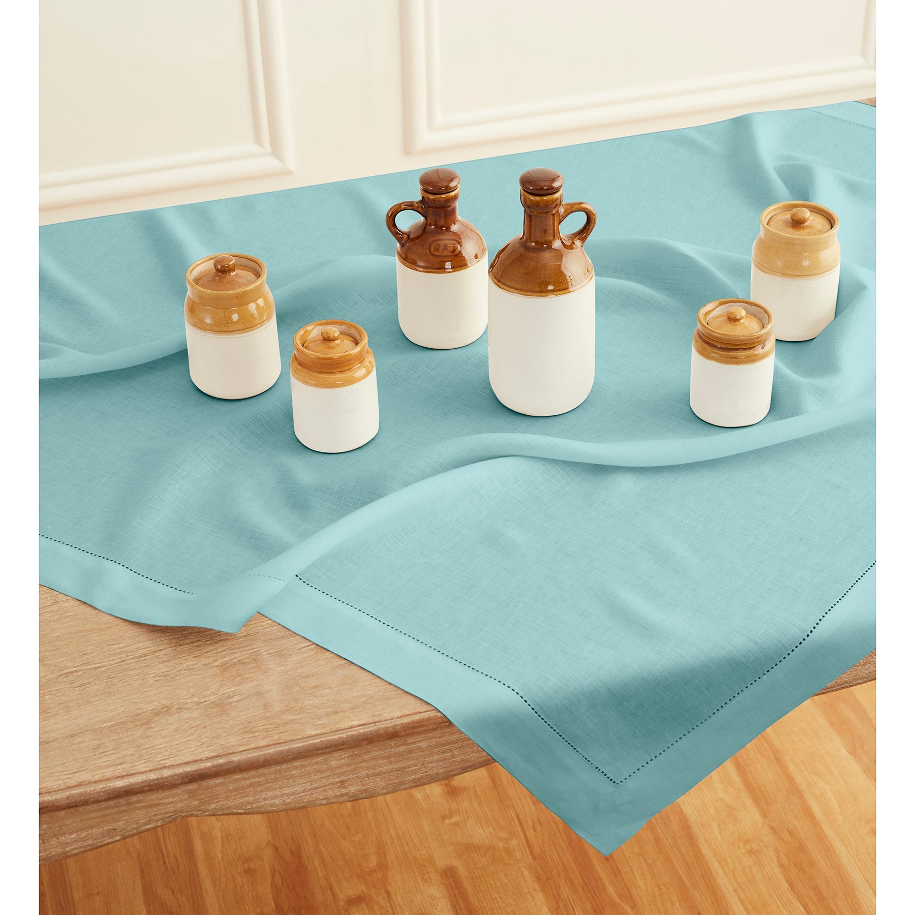 Classic Hemstitch Table Throw