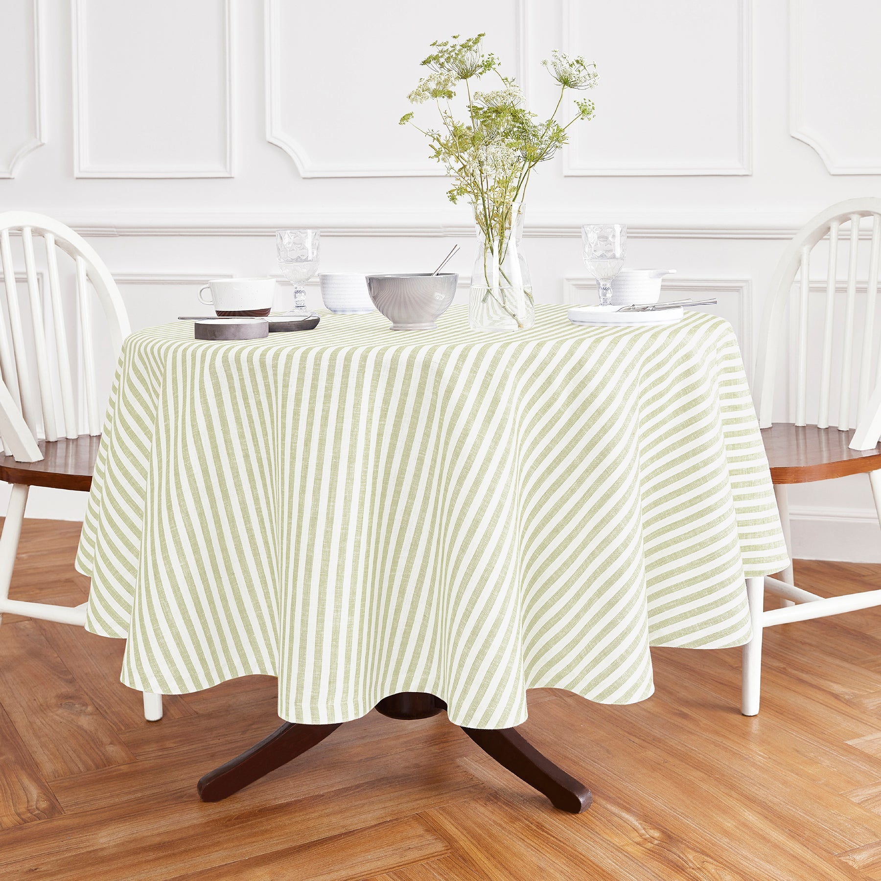 Amalfi Stripe Round Tablecloth
