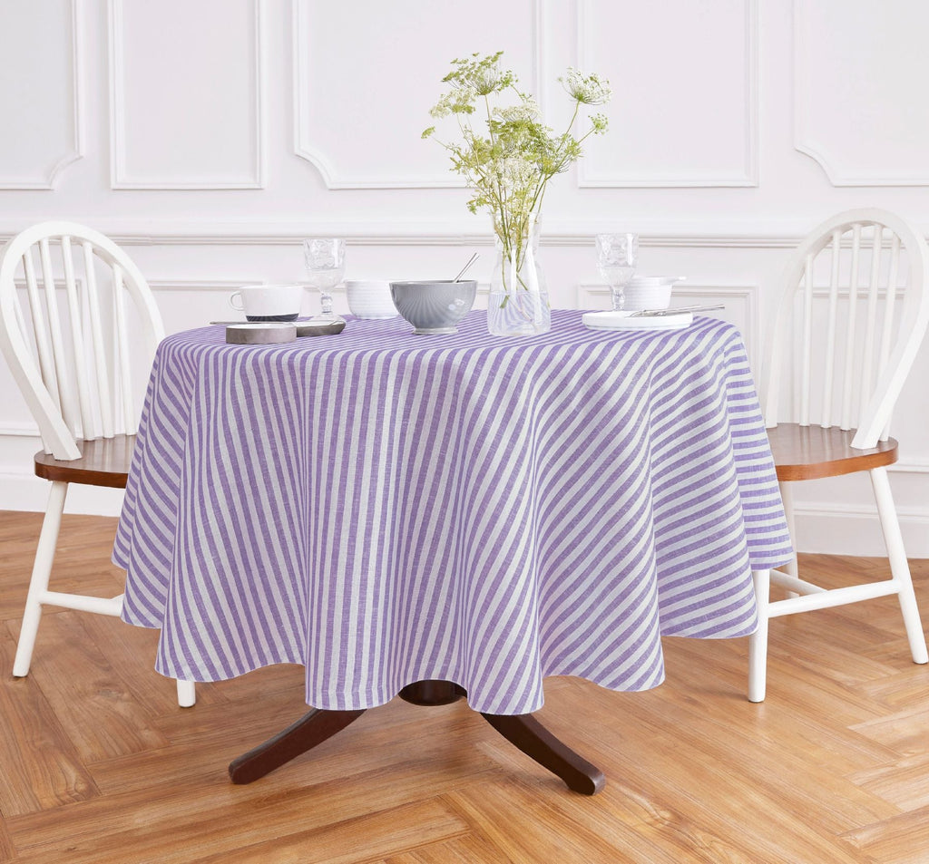 Amalfi Stripe Round Tablecloth