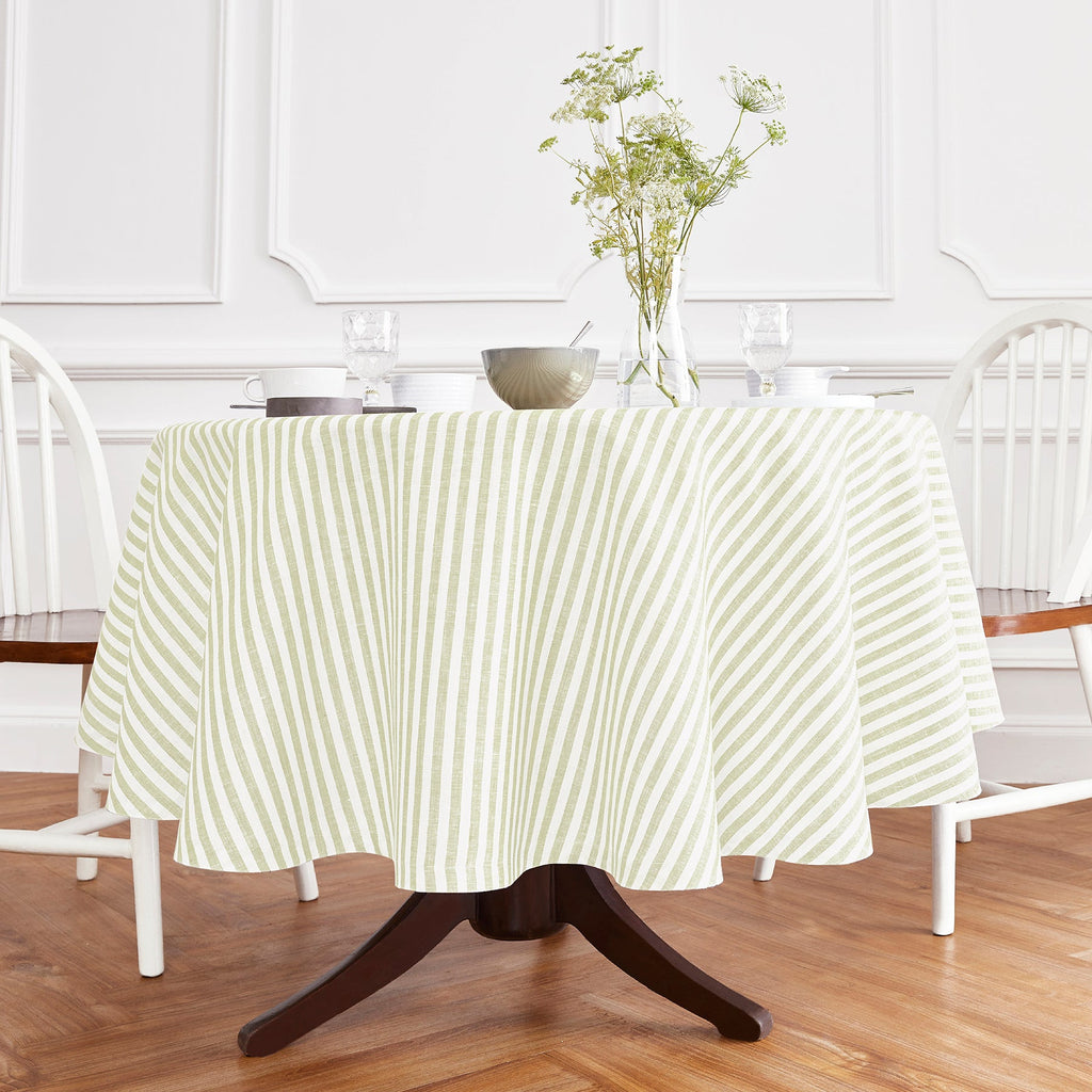 Amalfi Stripe Round Tablecloth