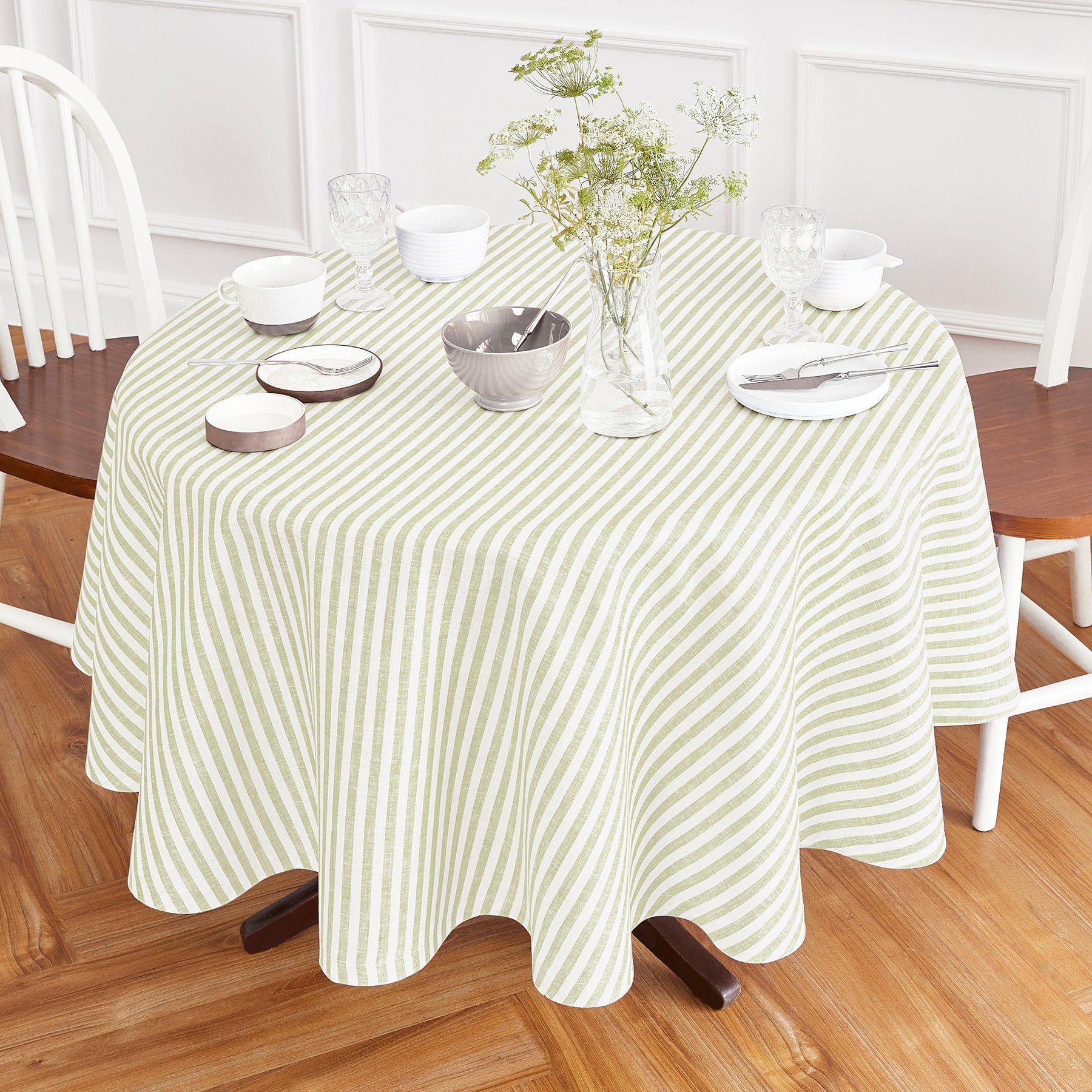 Amalfi Stripe Round Tablecloth