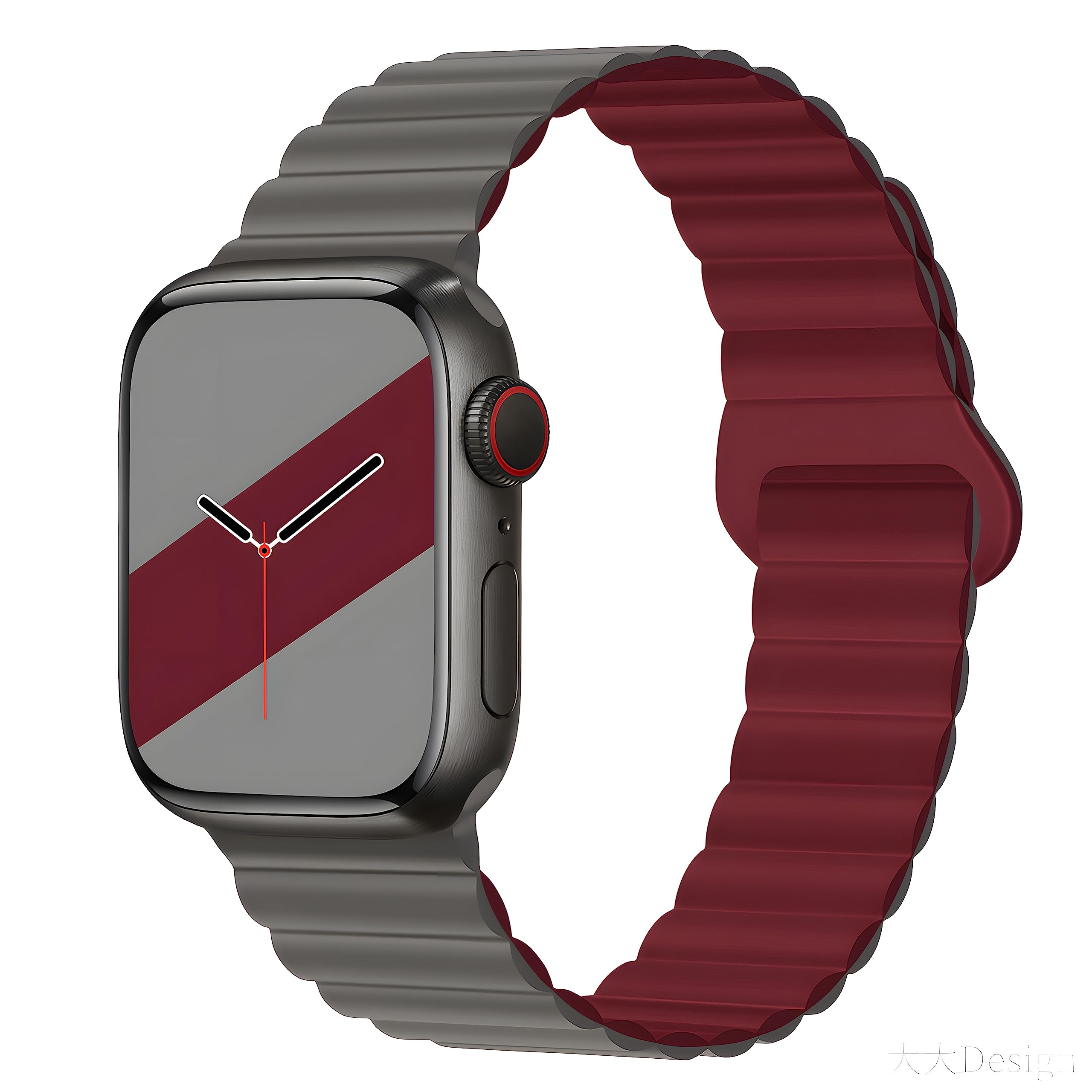 Silicone Magnetic Snap-ring Buckle Watch Strap