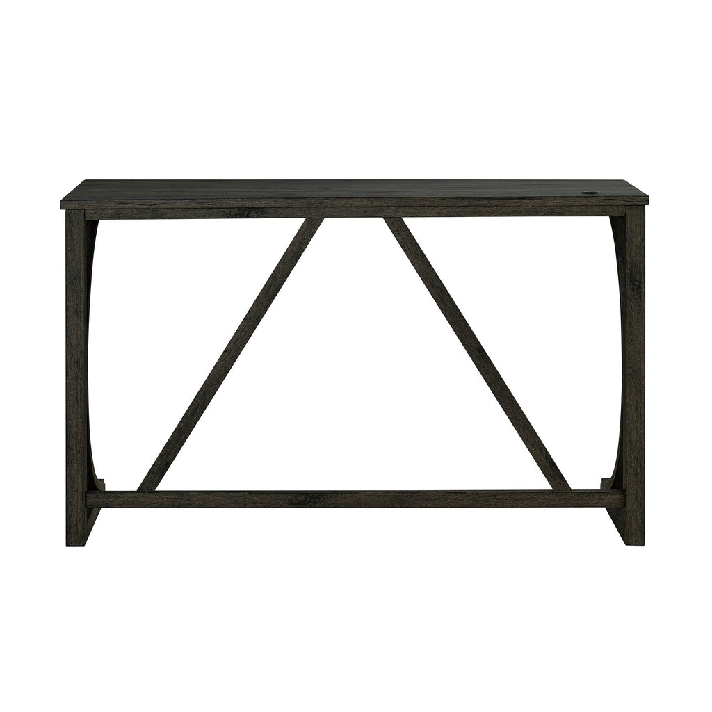 59" Rustic Dining&Bar Table Set with 3 Stools for Apartment, USB-A & USB-C Charging Ports