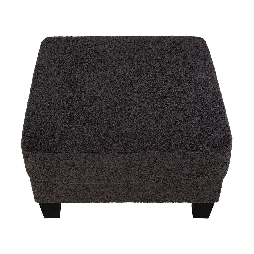 Dark Gray 3-Piece Sofa Set with Storage Ottoman & USB Charging