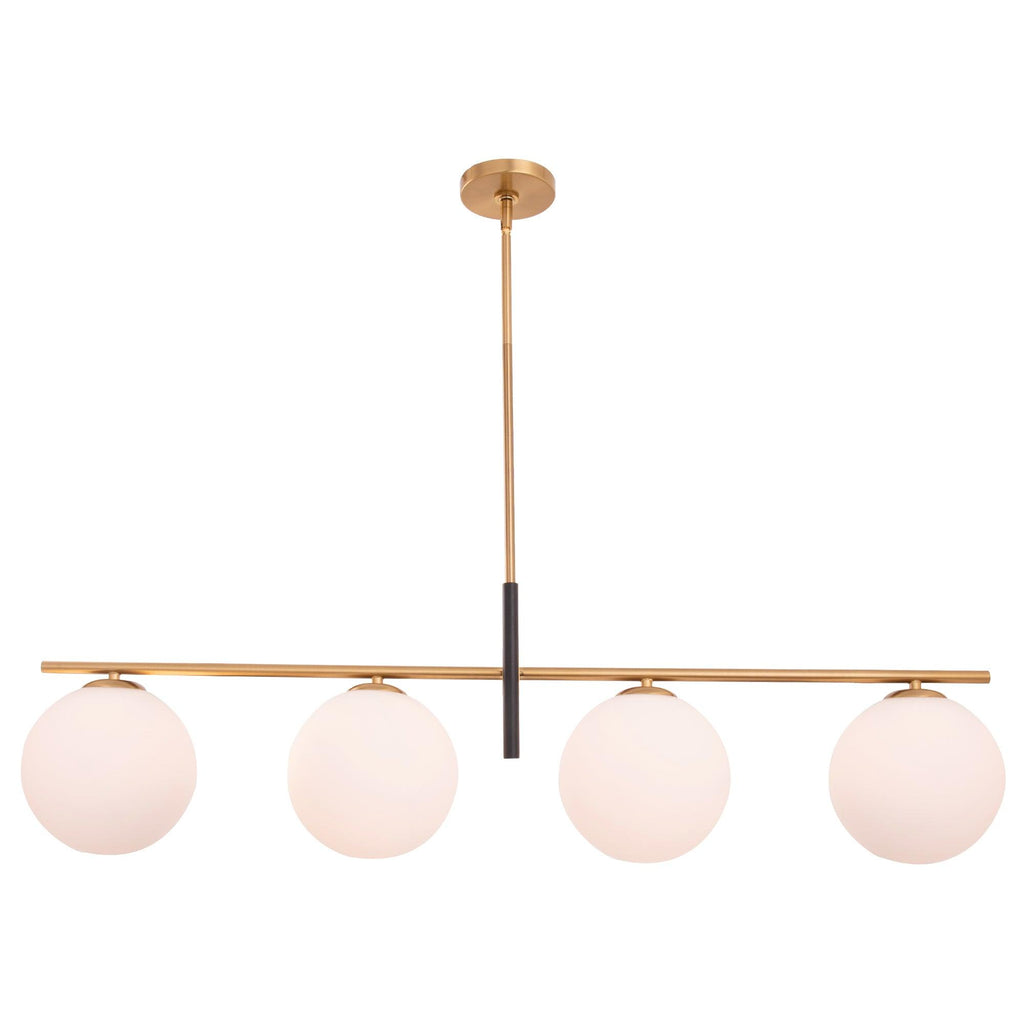 Spark Modern Gold Linear 4 Light Chandelier