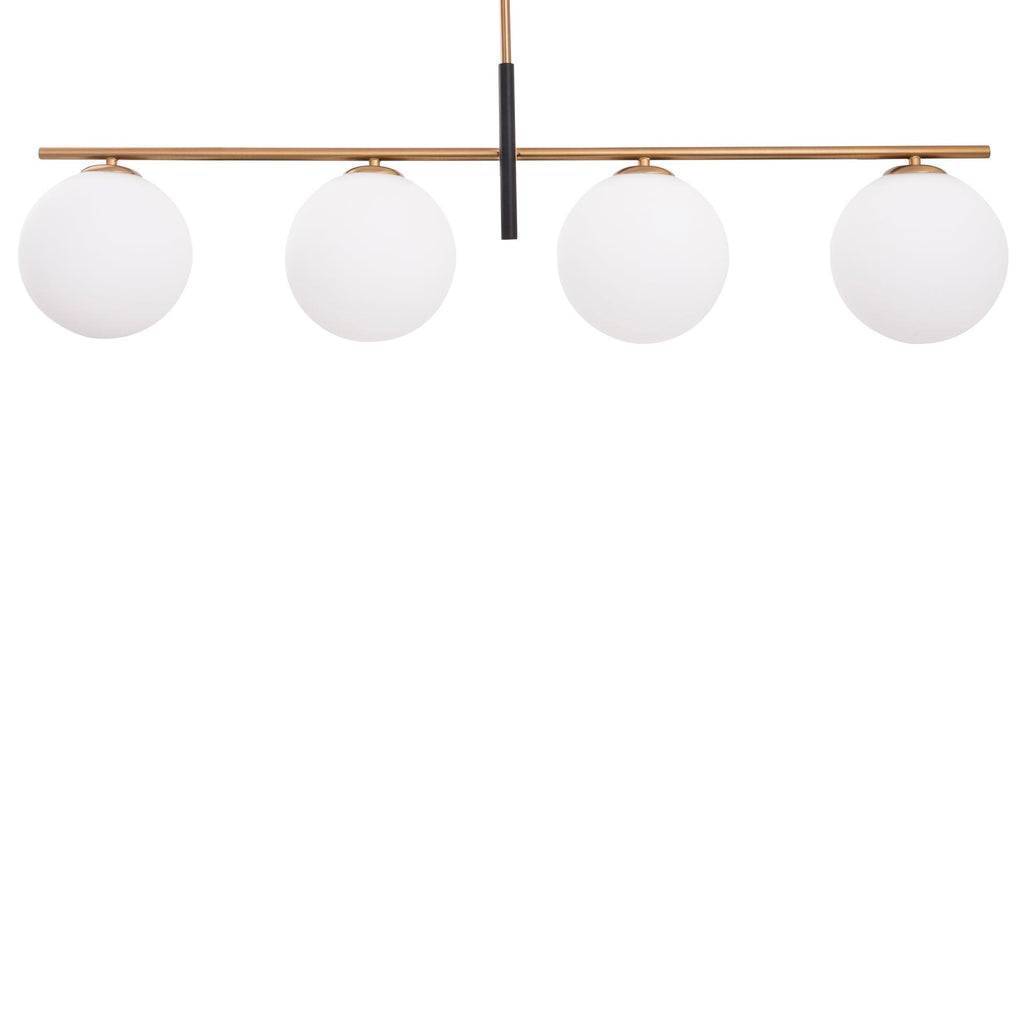 Spark Modern Gold Linear 4 Light Chandelier