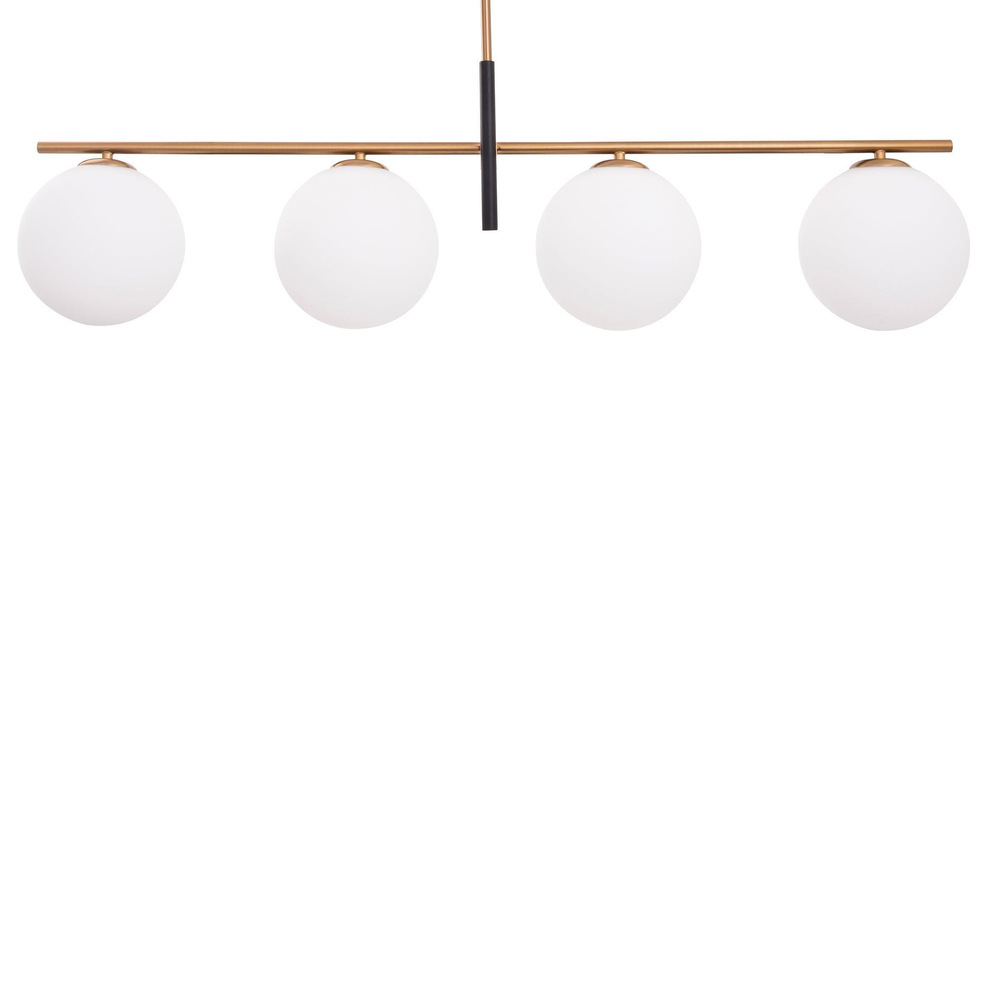 Spark Modern Gold Linear 4 Light Chandelier