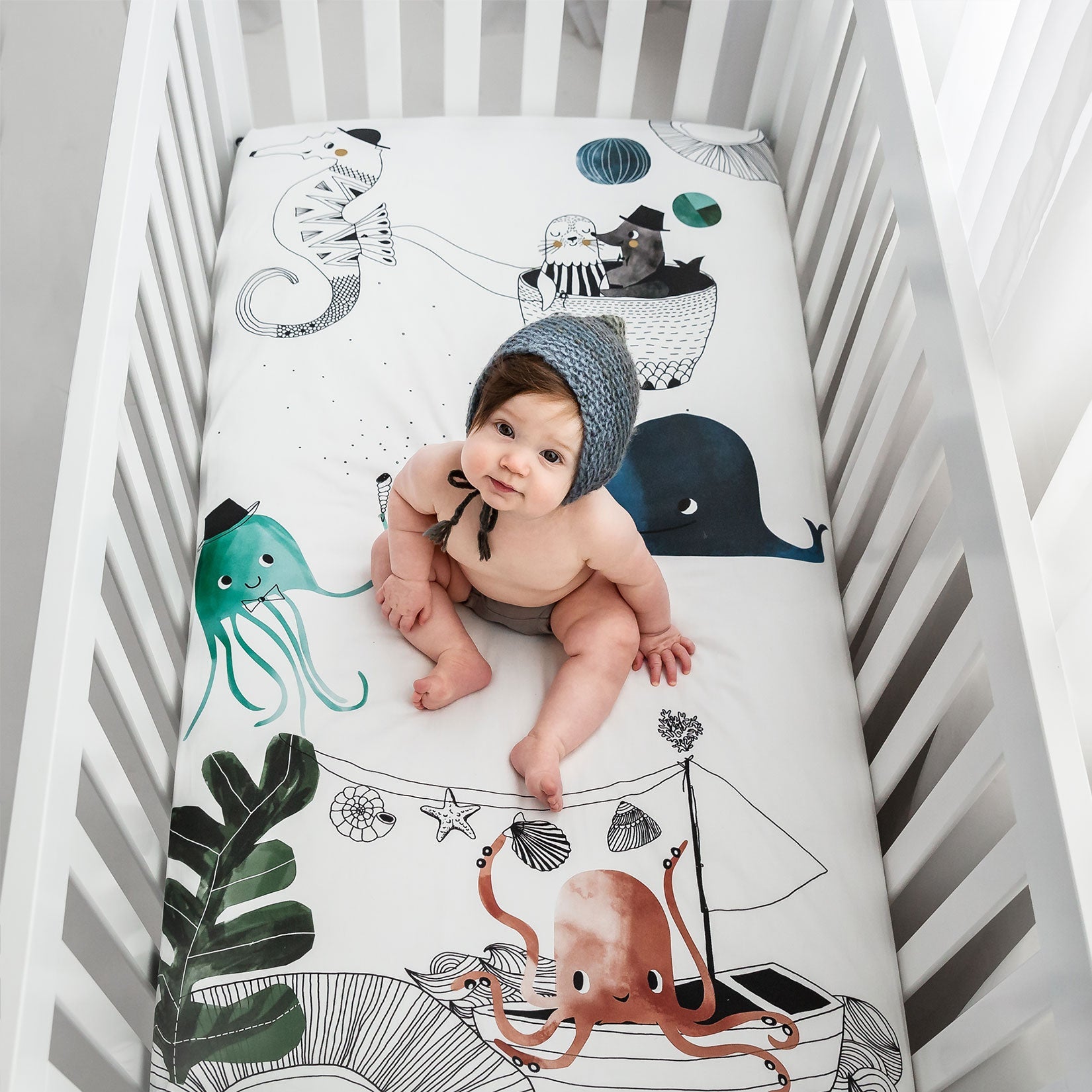 Underwater Love 70x140cm Cot Sheet