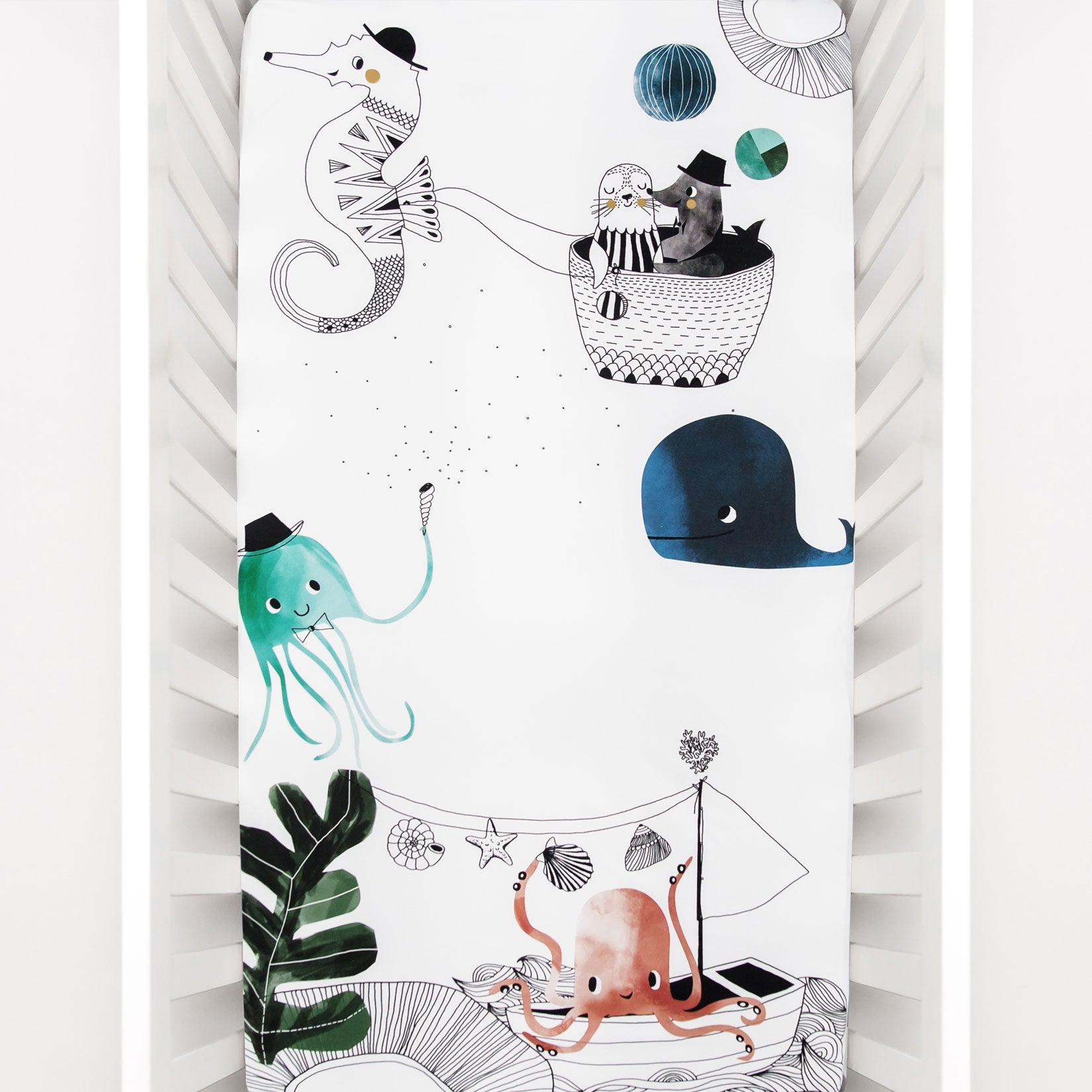 Underwater Love 70x140cm Cot Sheet