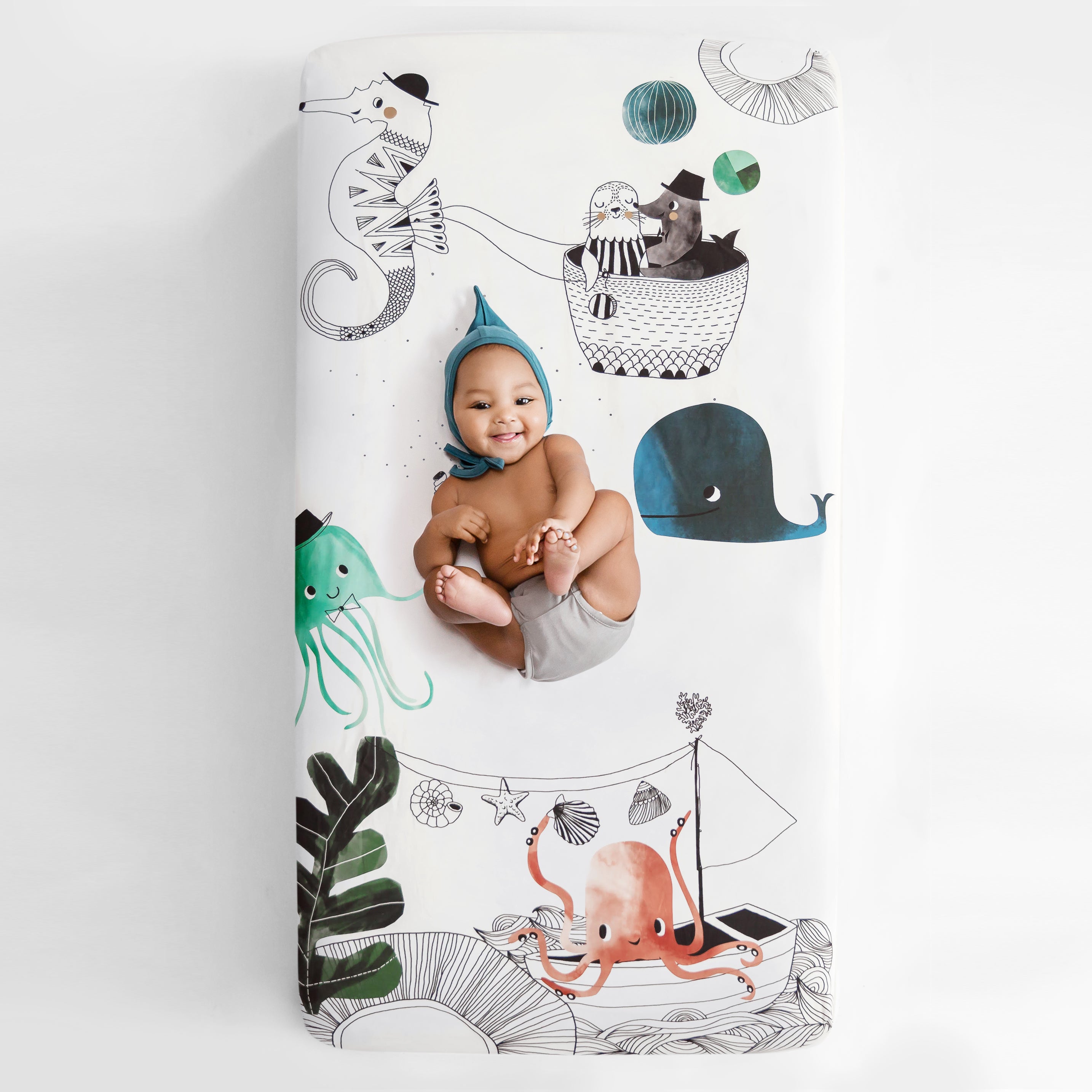 Underwater Love 70x140cm Cot Sheet