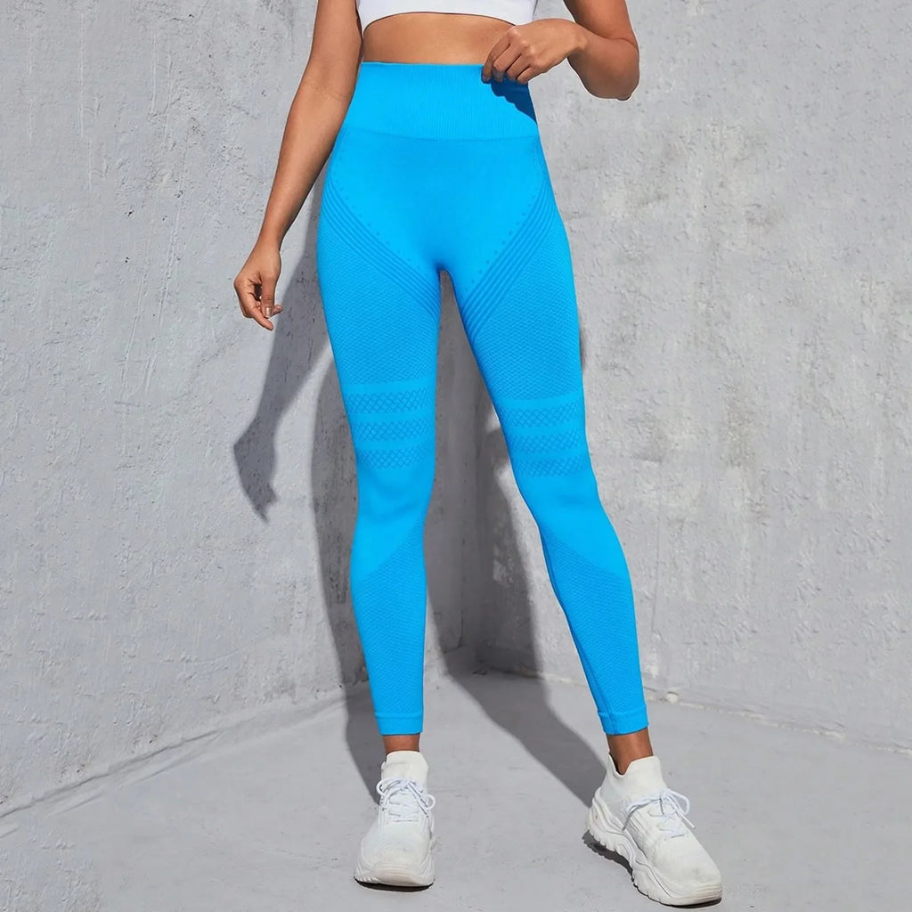 High Waist Compression Leggings for Women - Seamless Slimming Opaque Stretch Pants for Yoga and Fitness