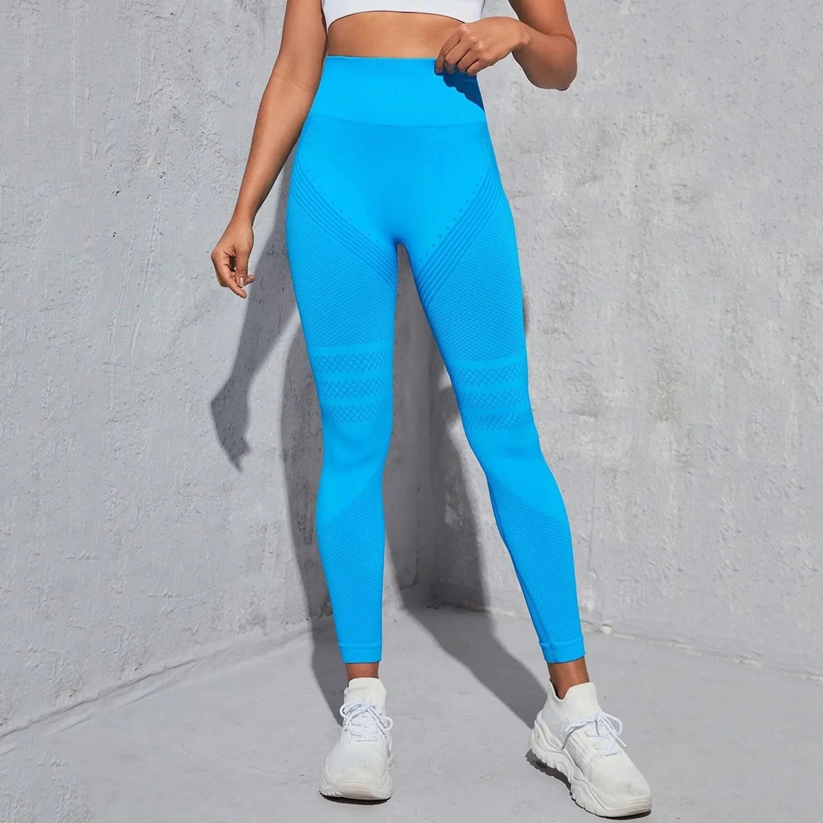 High Waist Compression Leggings for Women - Seamless Slimming Opaque Stretch Pants for Yoga and Fitness