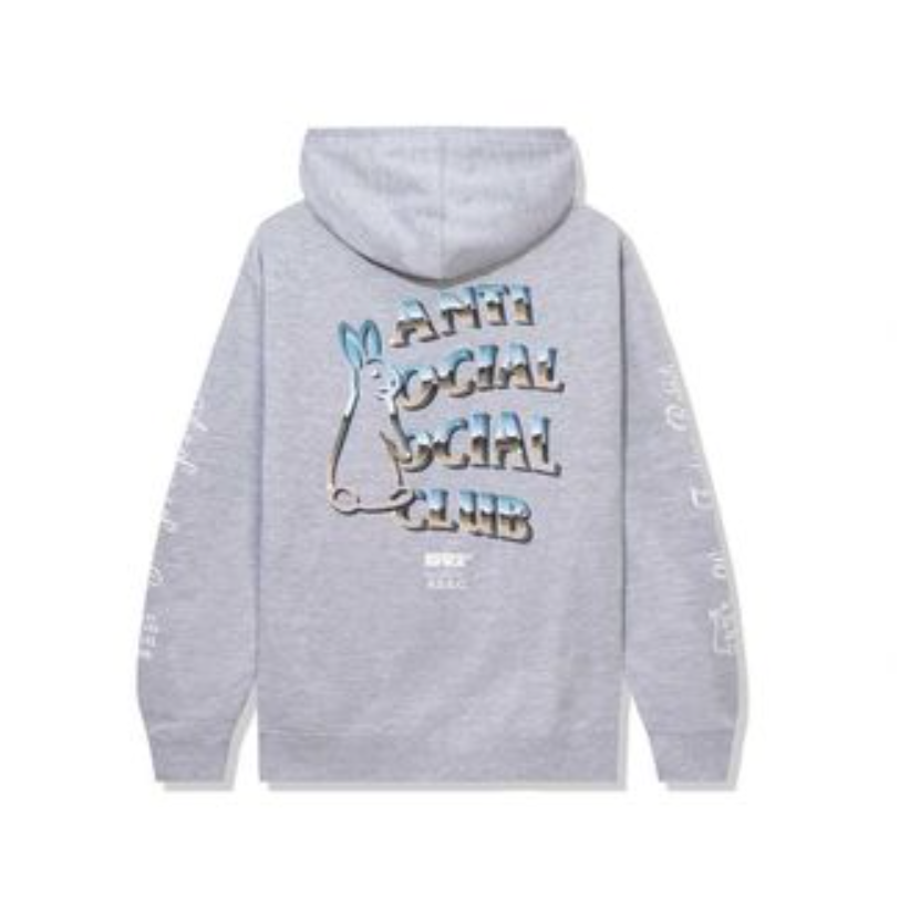 Anti Social Social Club x FR2 Rabbit Hoodie in Grey