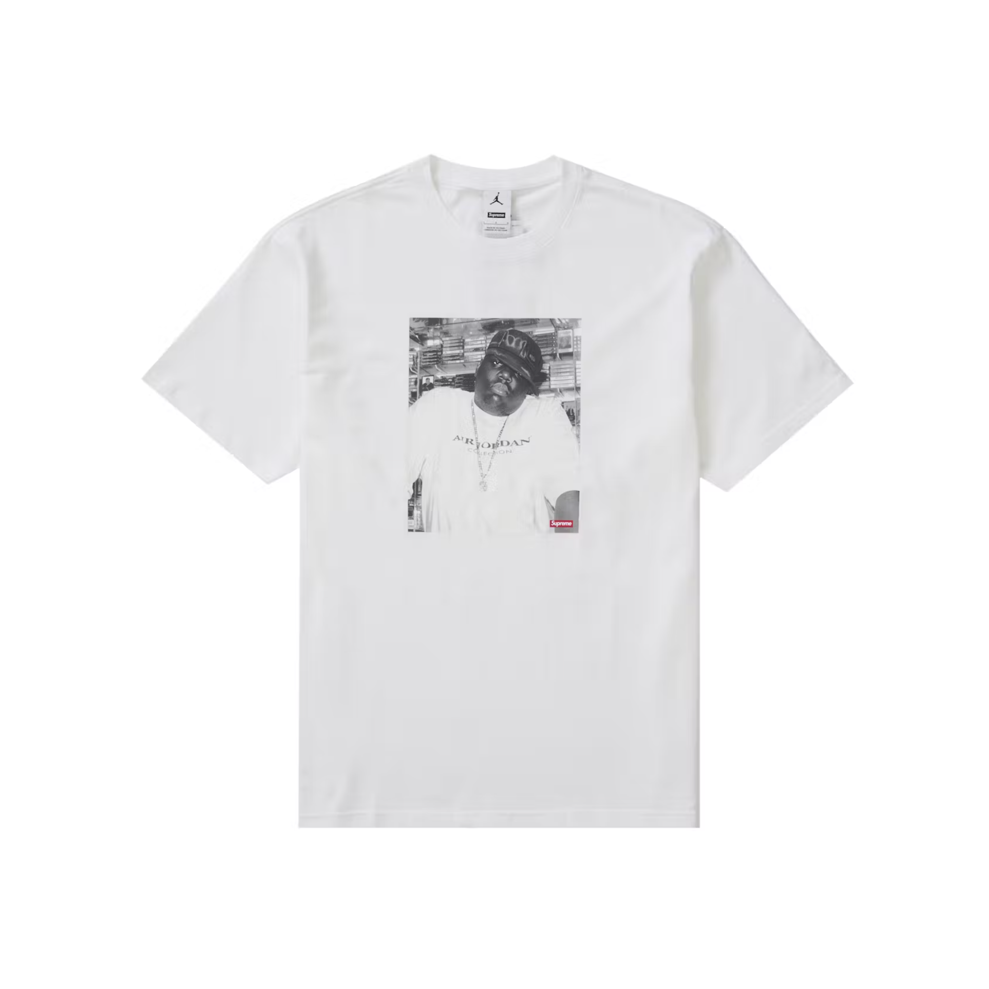 Supreme Jordan Biggie S/S Tee T-Shirt Top (White)