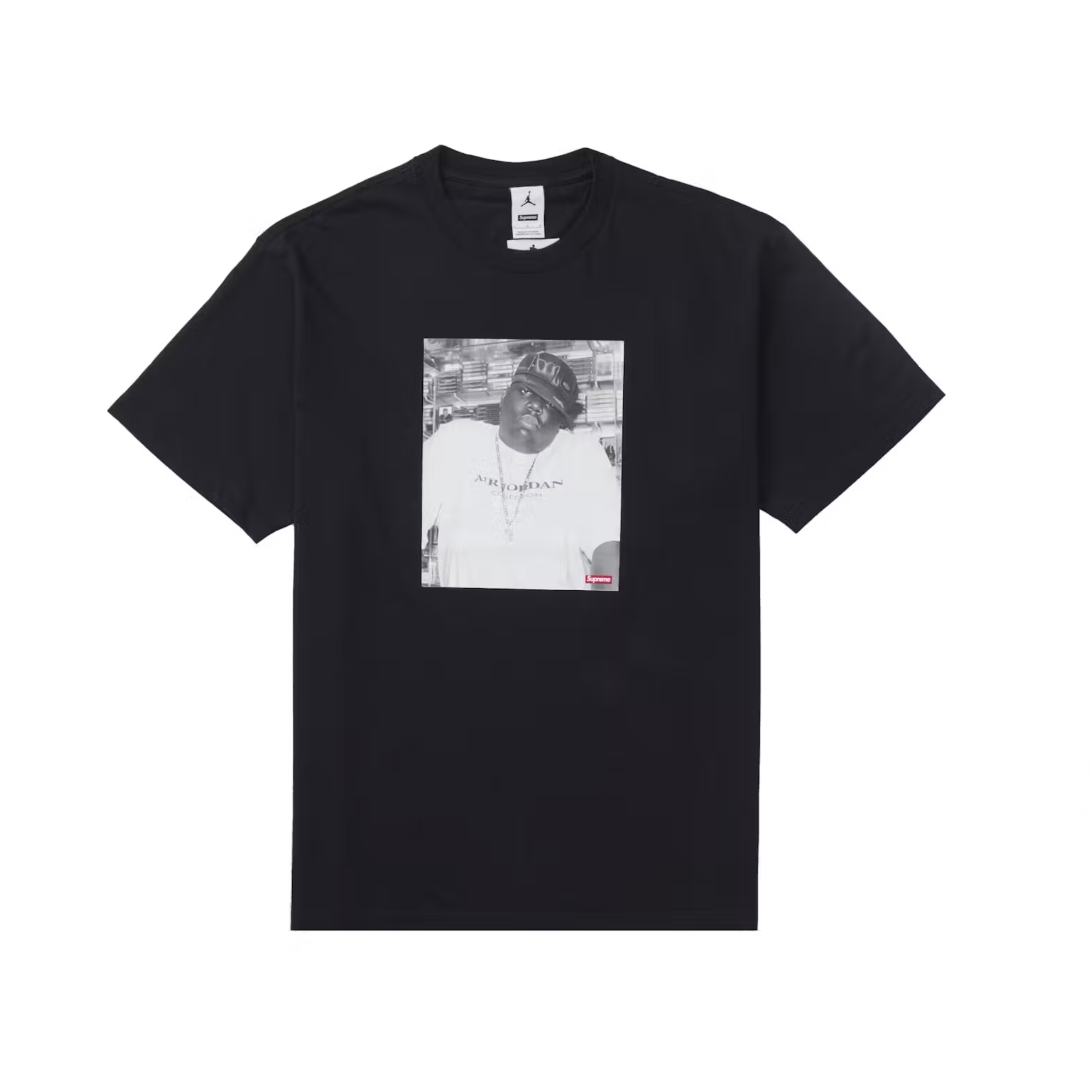 Supreme Jordan Biggie S/S Tee T-Shirt Top (Black)