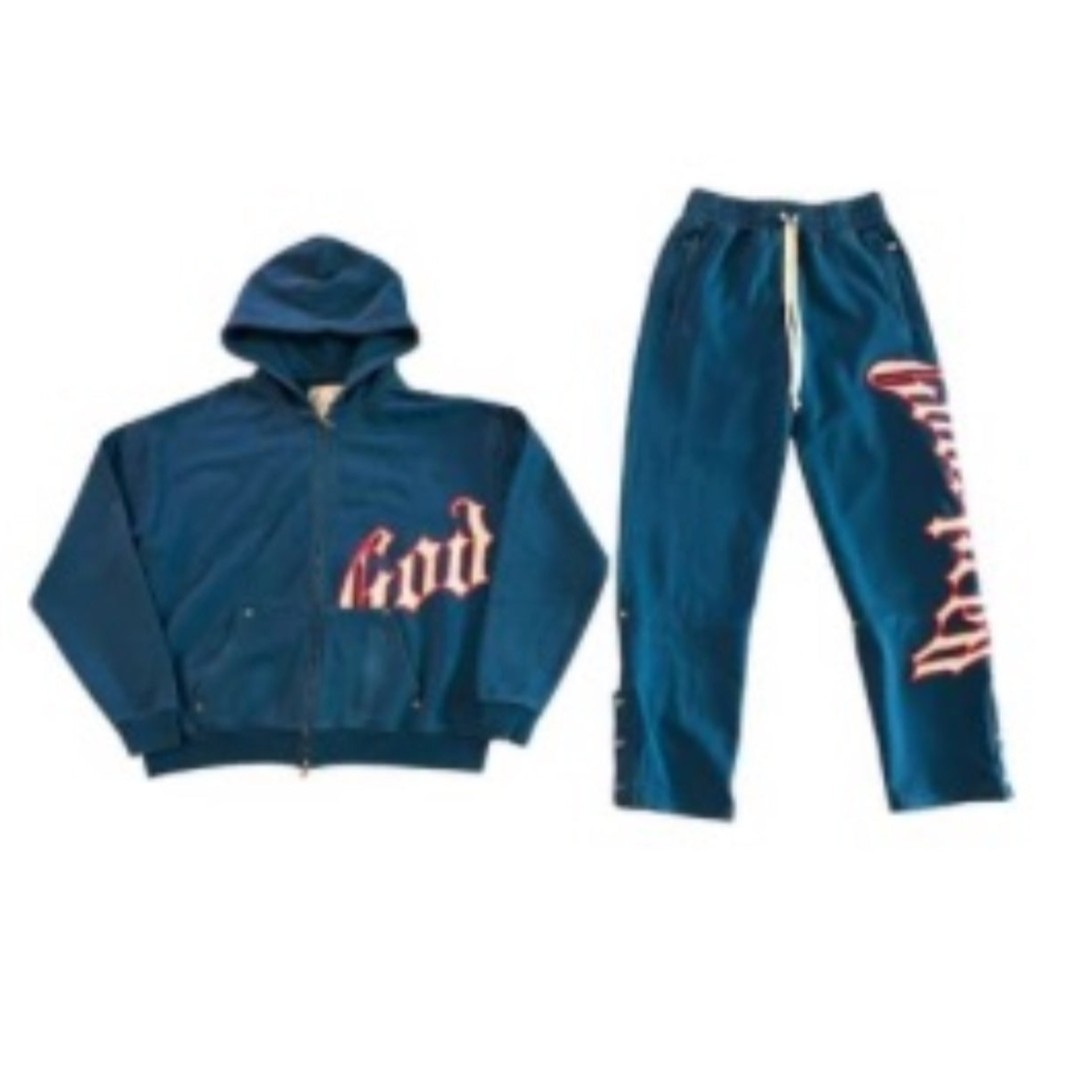 GODSPEED OG Logo Sweatsuit (Deep Water Blue/Red) - Mens