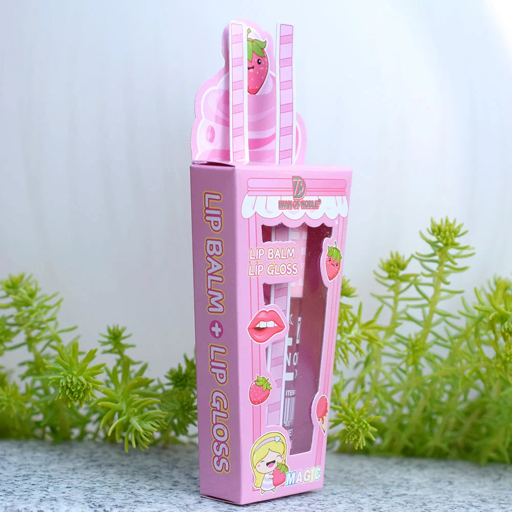 GLORY CARROT Lip Balm + Gloss Set