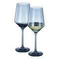 Tonal Stemmed Wine Glassware, Cloudy Blue, Set of 2