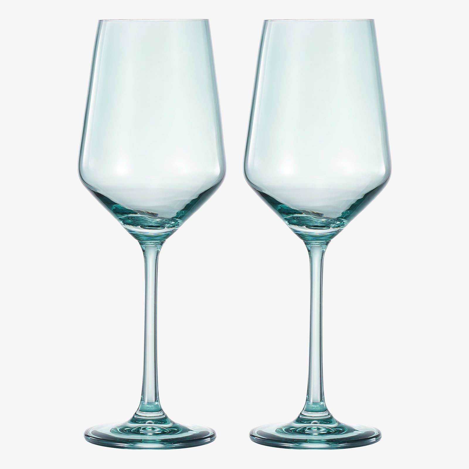 Tonal Stemmed Wine Glassware, Forest Green, Set of 2