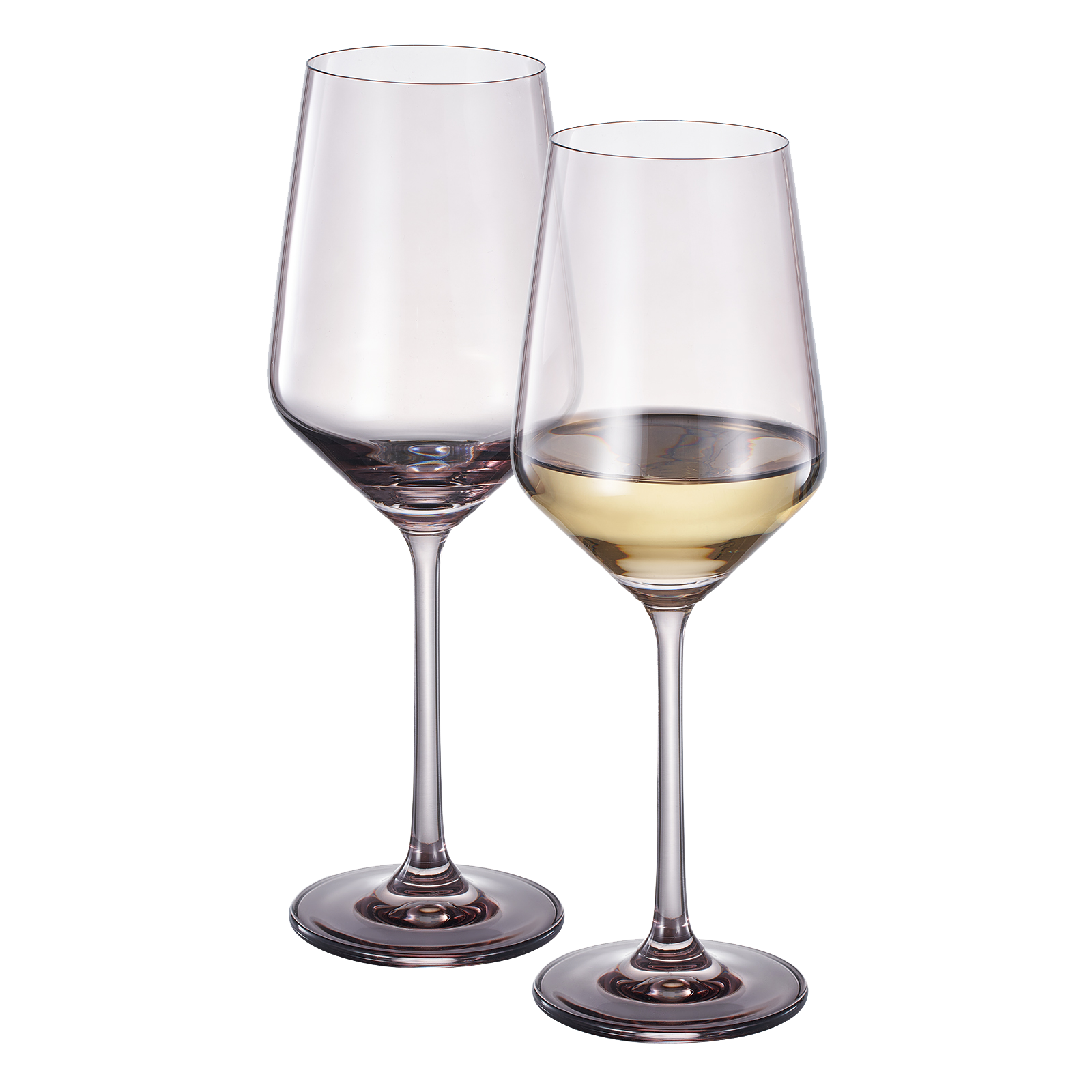 Tonal Stemmed Wine Glassware, Smoke Grey, Set of 2