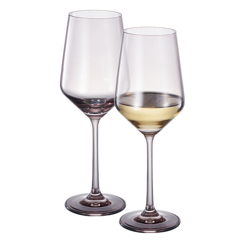 Tonal Stemmed Wine Glassware, Smoke Grey, Set of 2