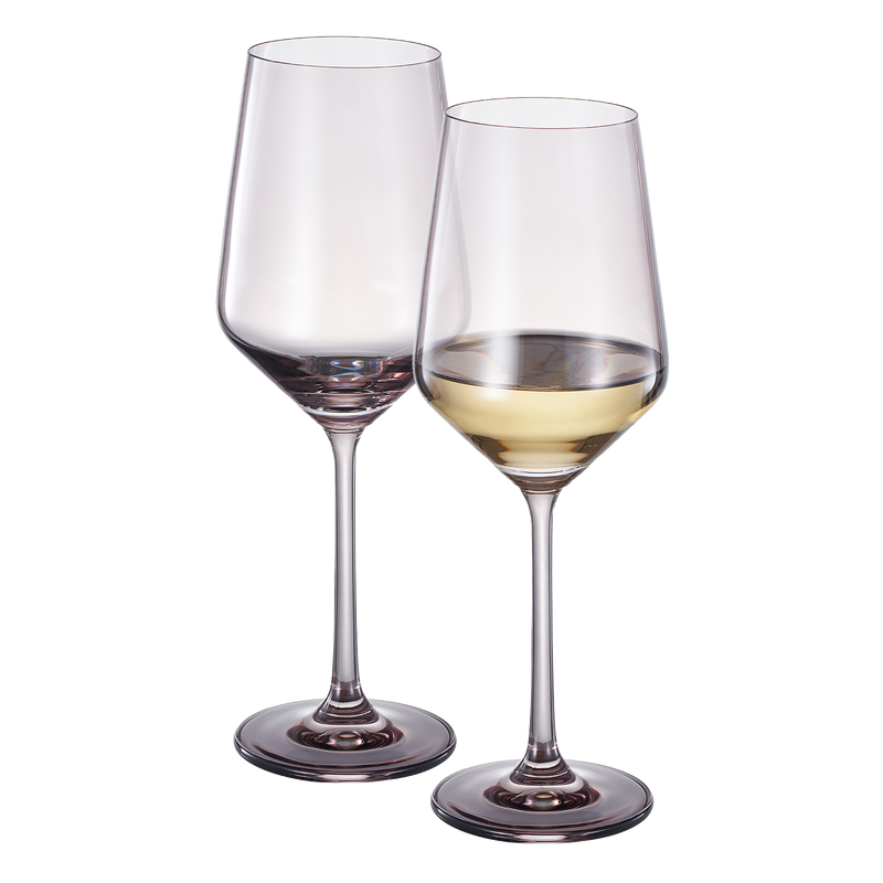 Tonal Stemmed Wine Glassware, Smoke Grey, Set of 2