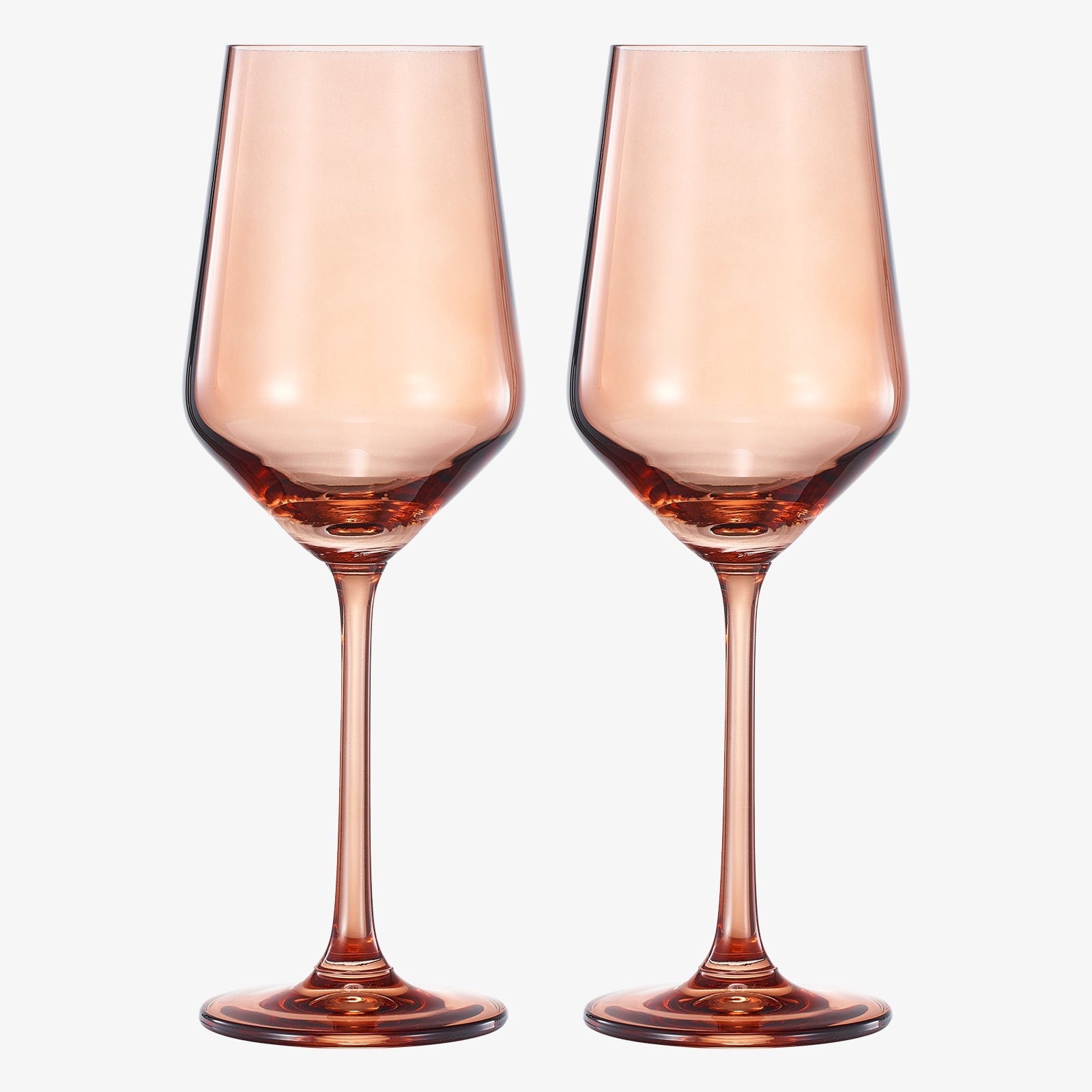 Tonal Stemmed Wine Glassware, Burnt Orange, Set of 2