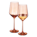 Tonal Stemmed Wine Glassware, Burnt Orange, Set of 2