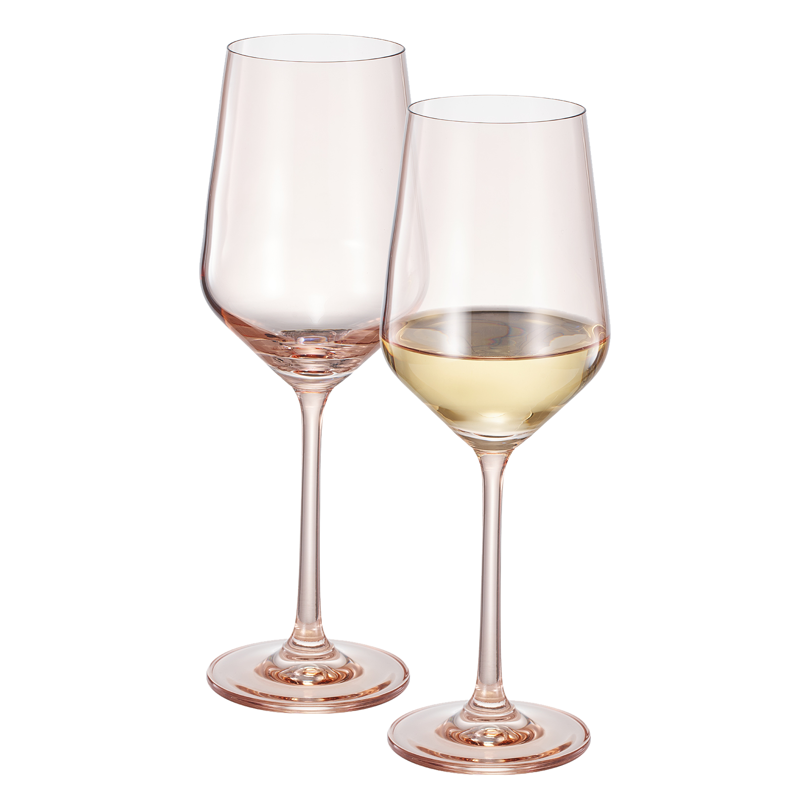 Tonal Stemmed Wine Glassware, Tan, Set of 2
