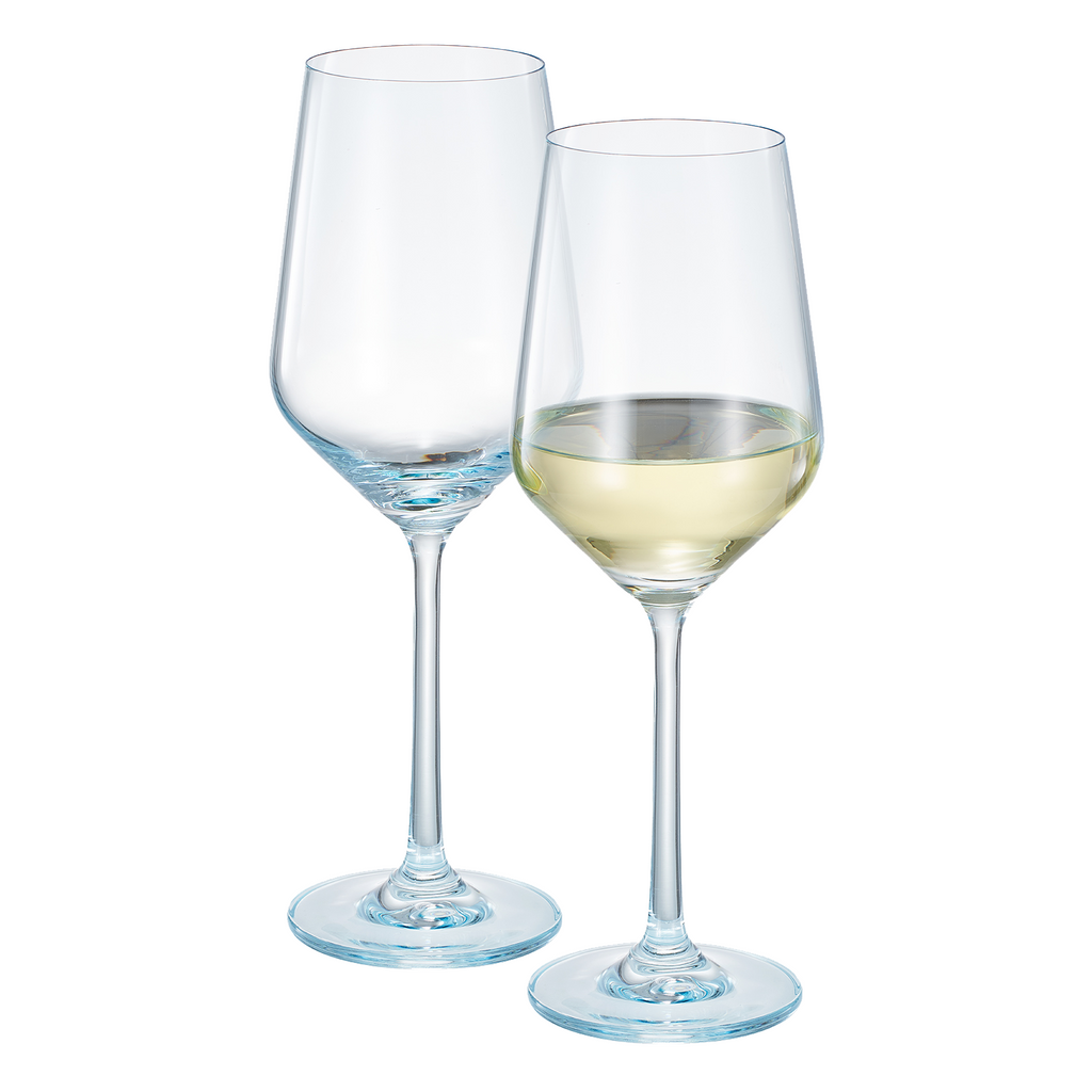 Monet Stemmed Wine Glassware, Blue, Set of 2