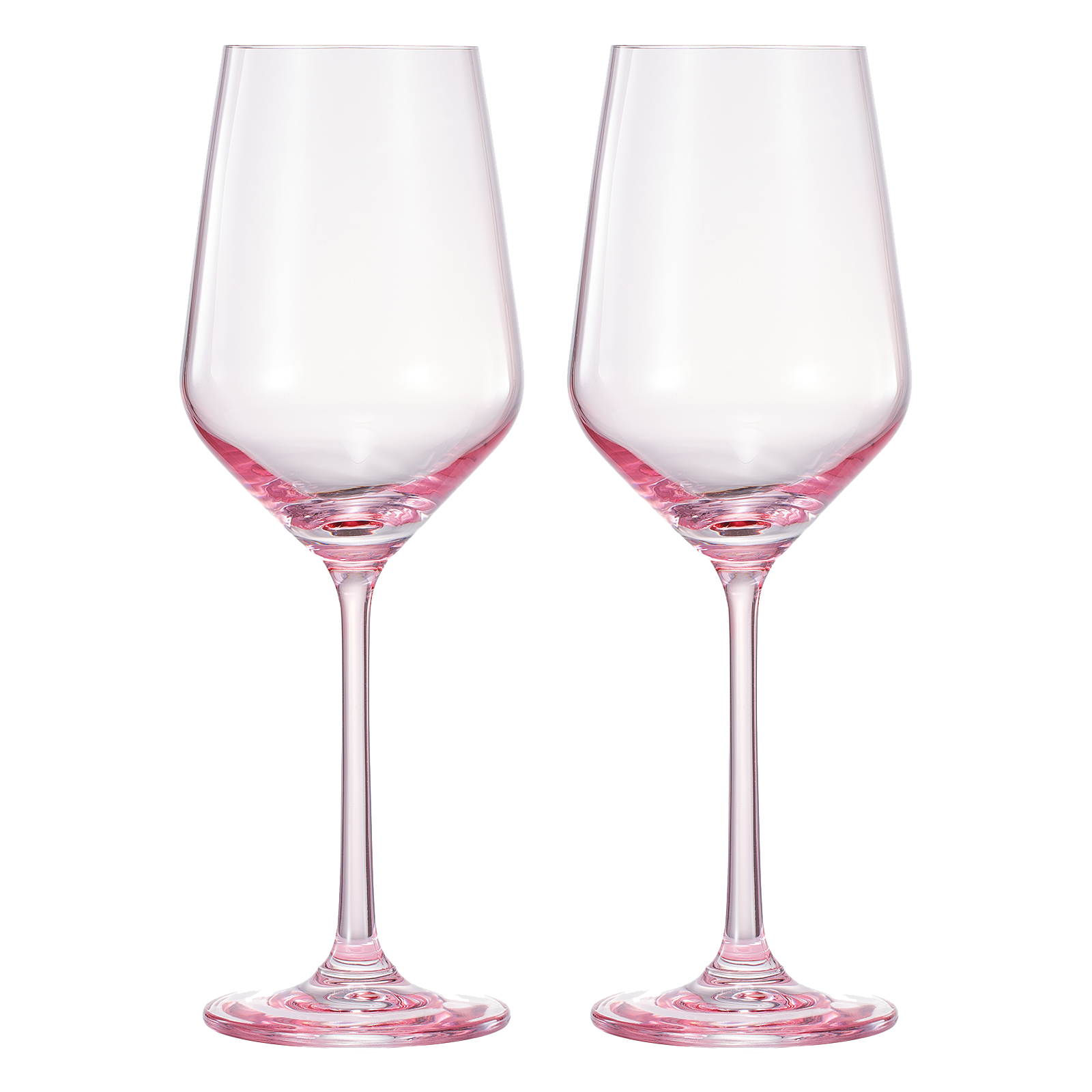 Monet Stemmed Wine Glassware, Magenta, Set of 2